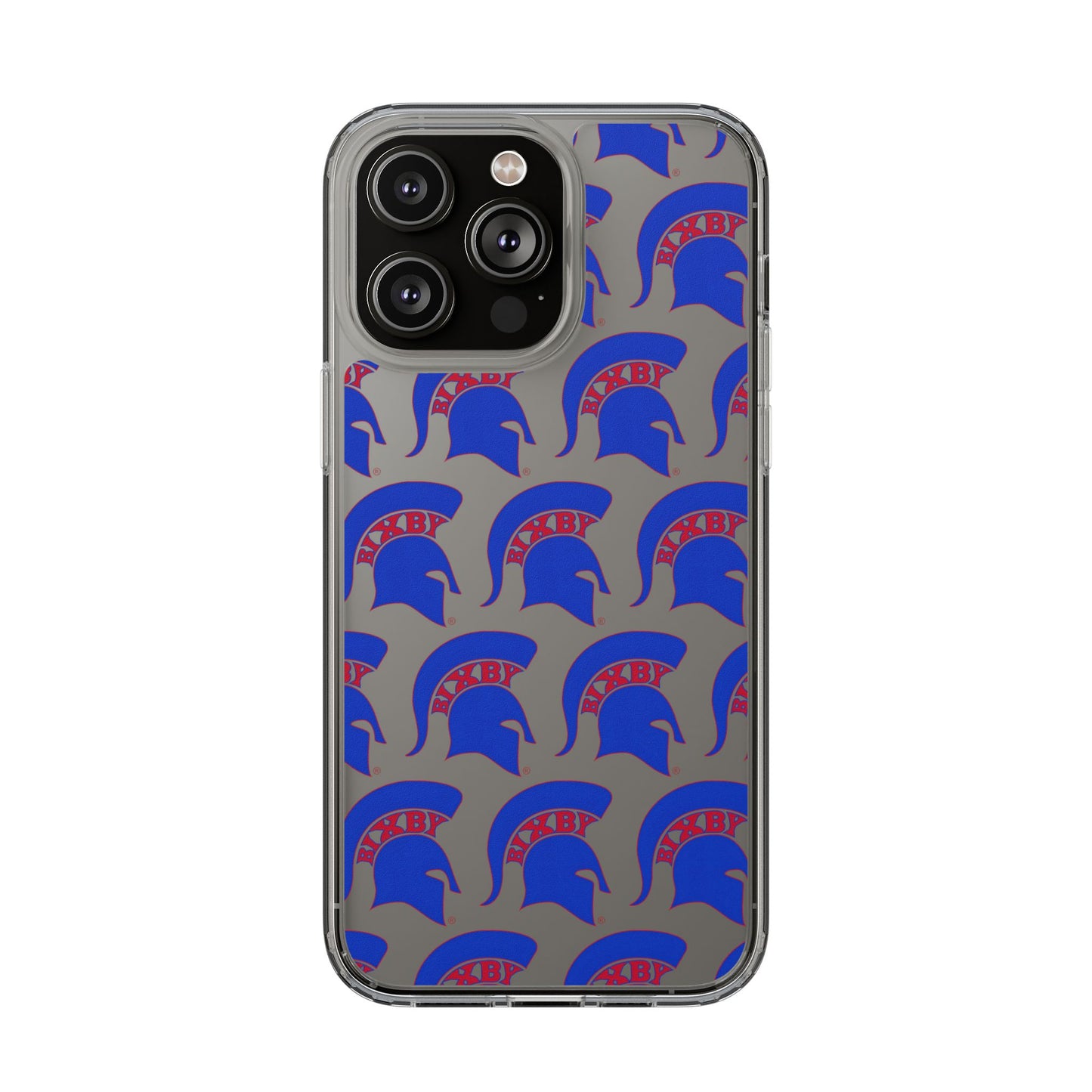 Spartan Blue Logo Clear Apple Phone Case