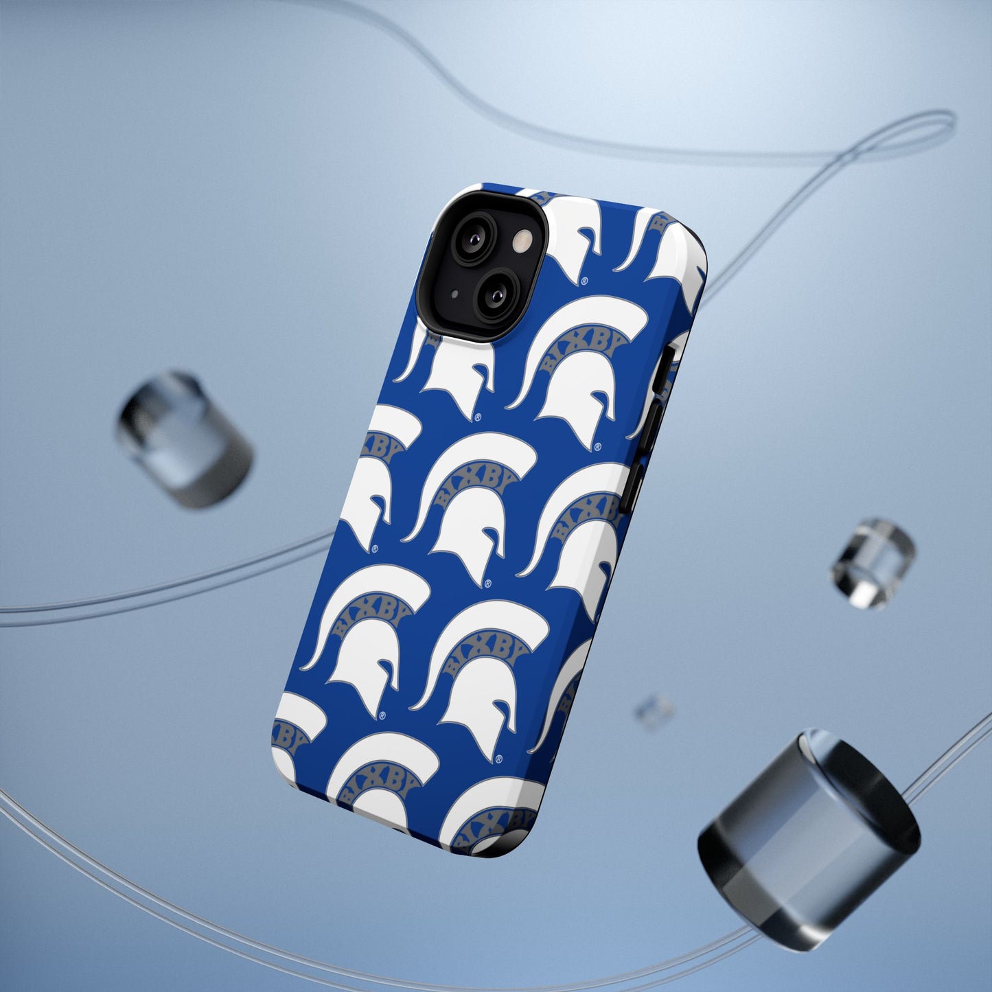 Bixby Spartan White Logo Impact Resistant iPhone Case