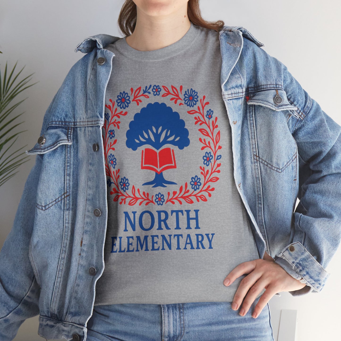 Floral North Elementary Spartan Gildan Tee