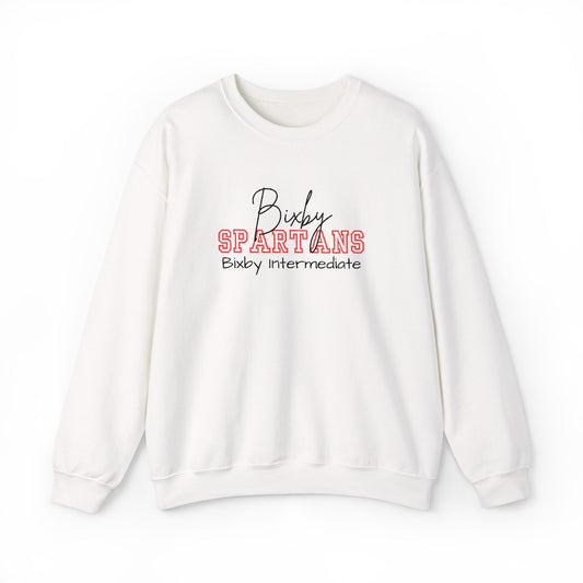 Personalized Embroidered Bixby Spartans Crewneck Sweatshirt