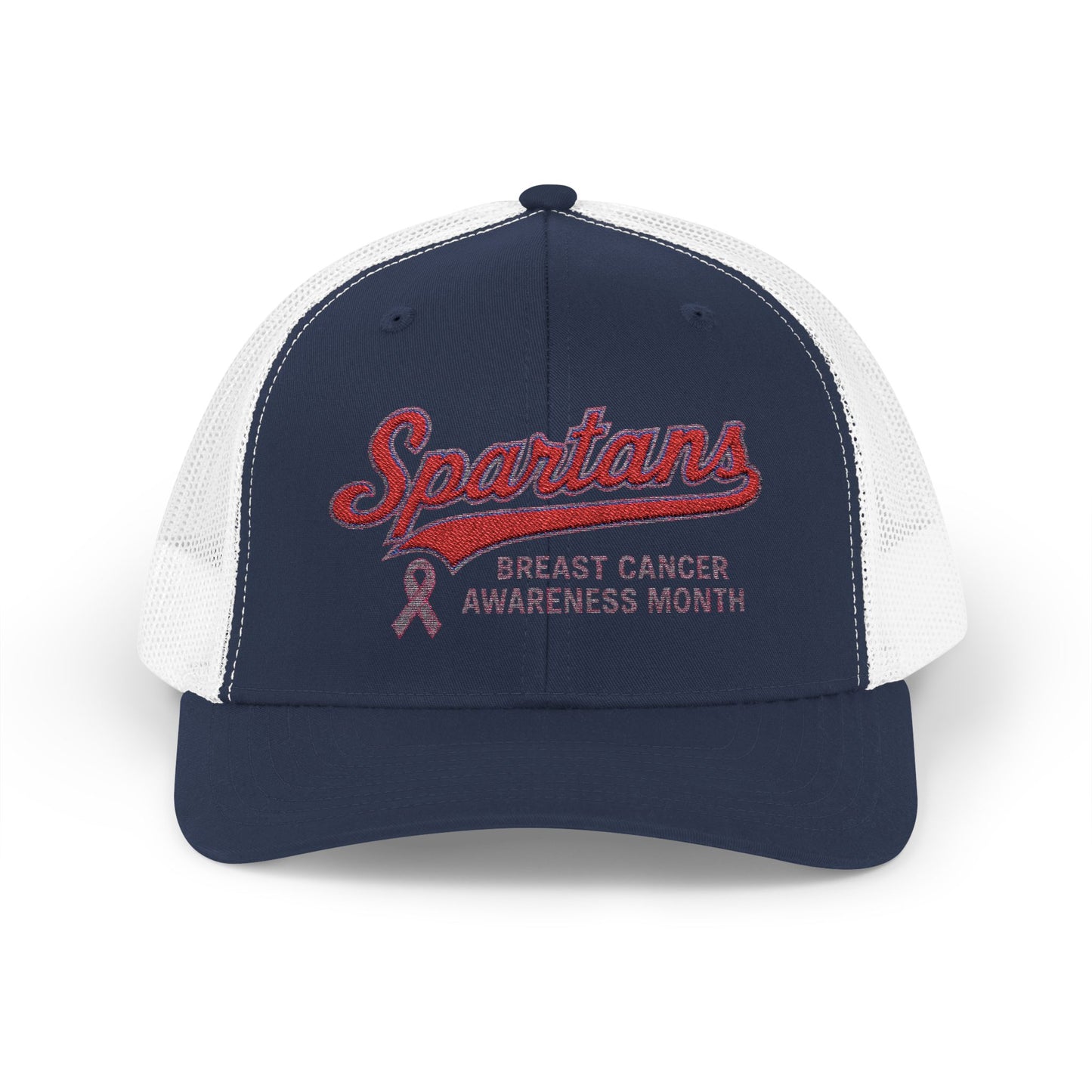 Spartans Breast Cancer Awareness Embroidered Trucker Snapback