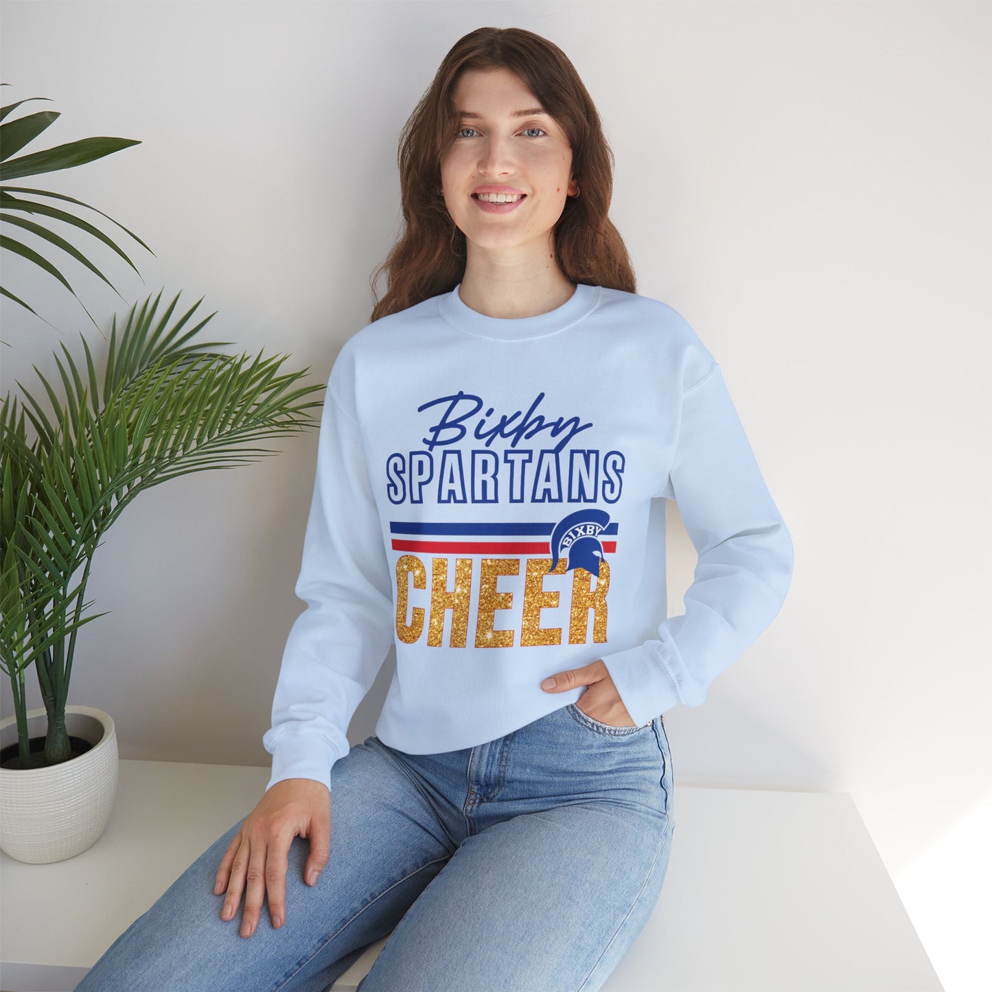 Bixby Spartans Cheer Gildan Sweatshirt