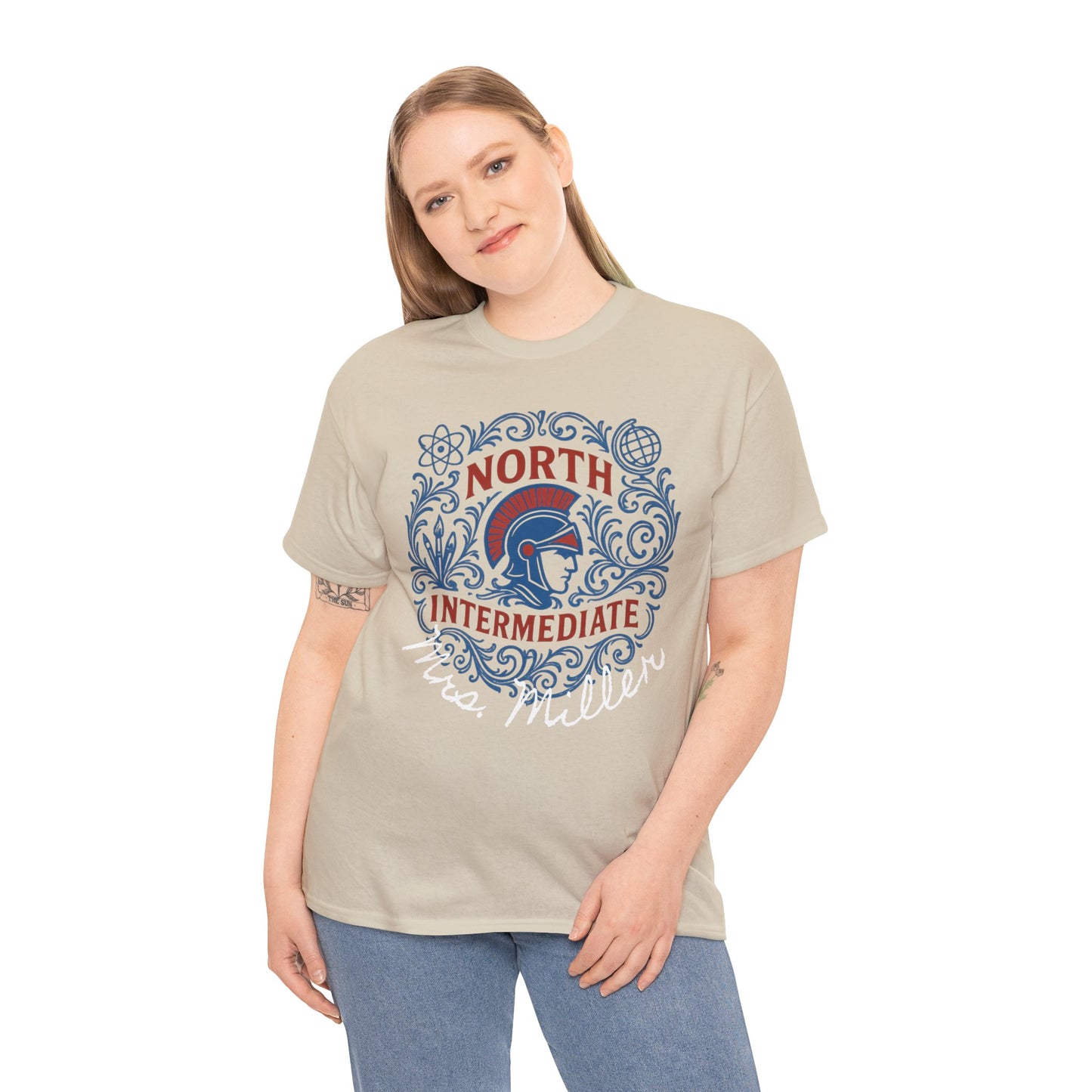 Floral Bixby North Intermediate Spartan Gildan Tee
