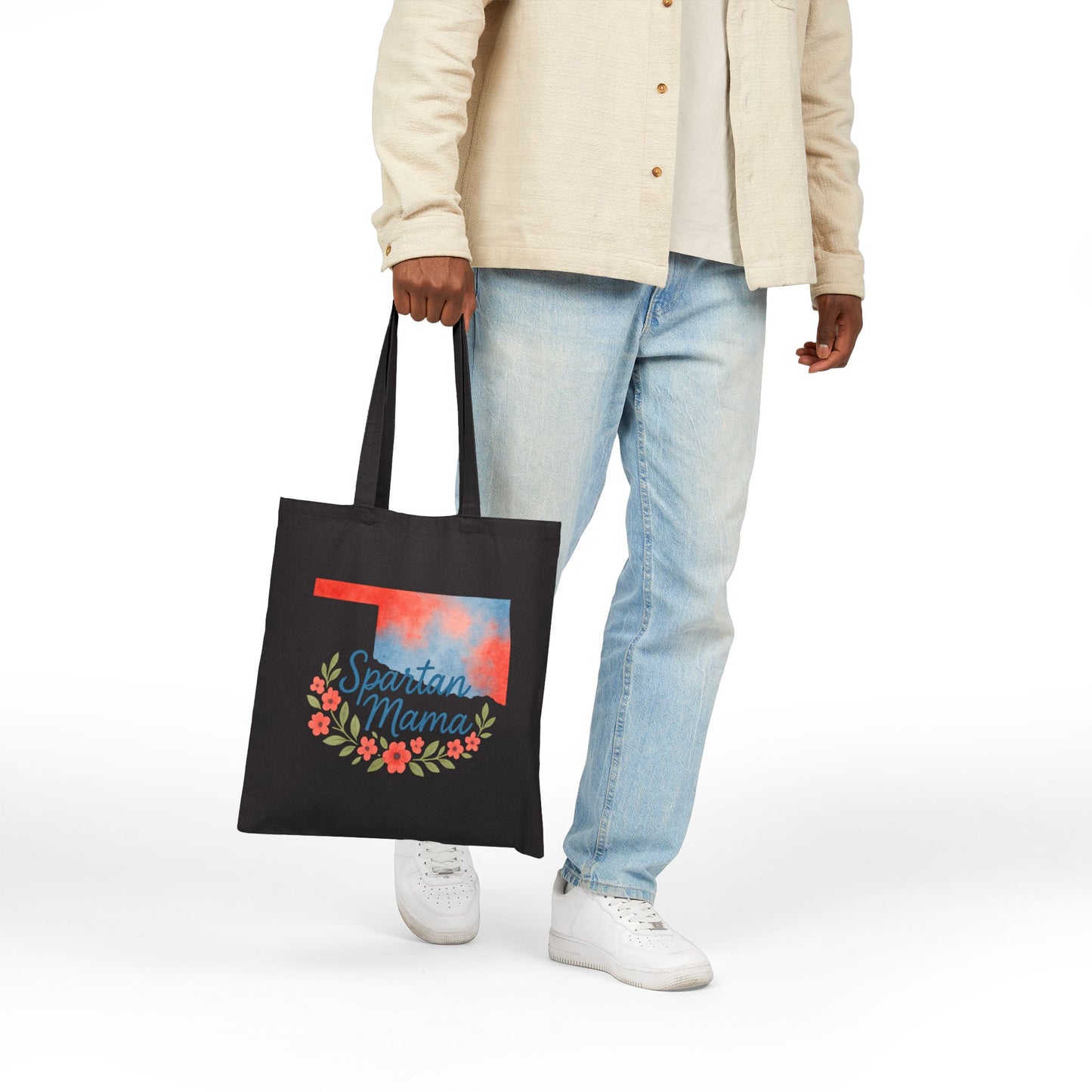 Bixby Spartan Mom Cotton Canvas Tote Bag