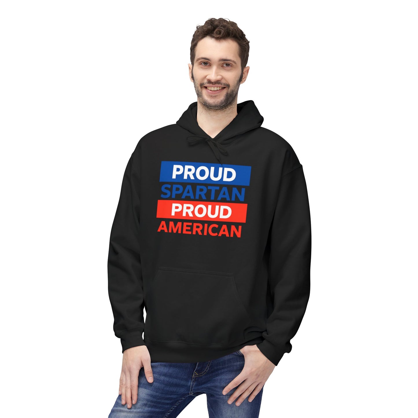 Proud Spartan Proud American Gildan Hoodie