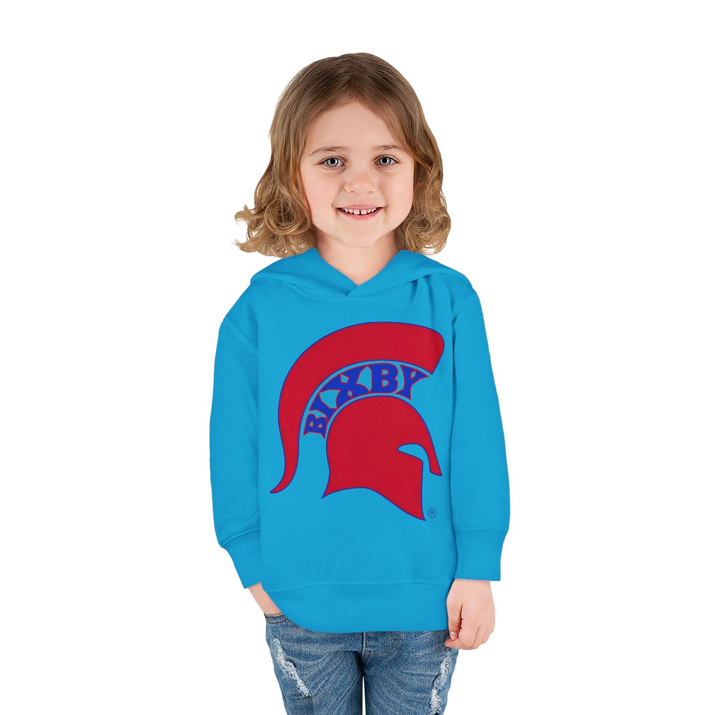 Bixby Spartans Blue Logo Toddler Rabbit Skins Hoodie