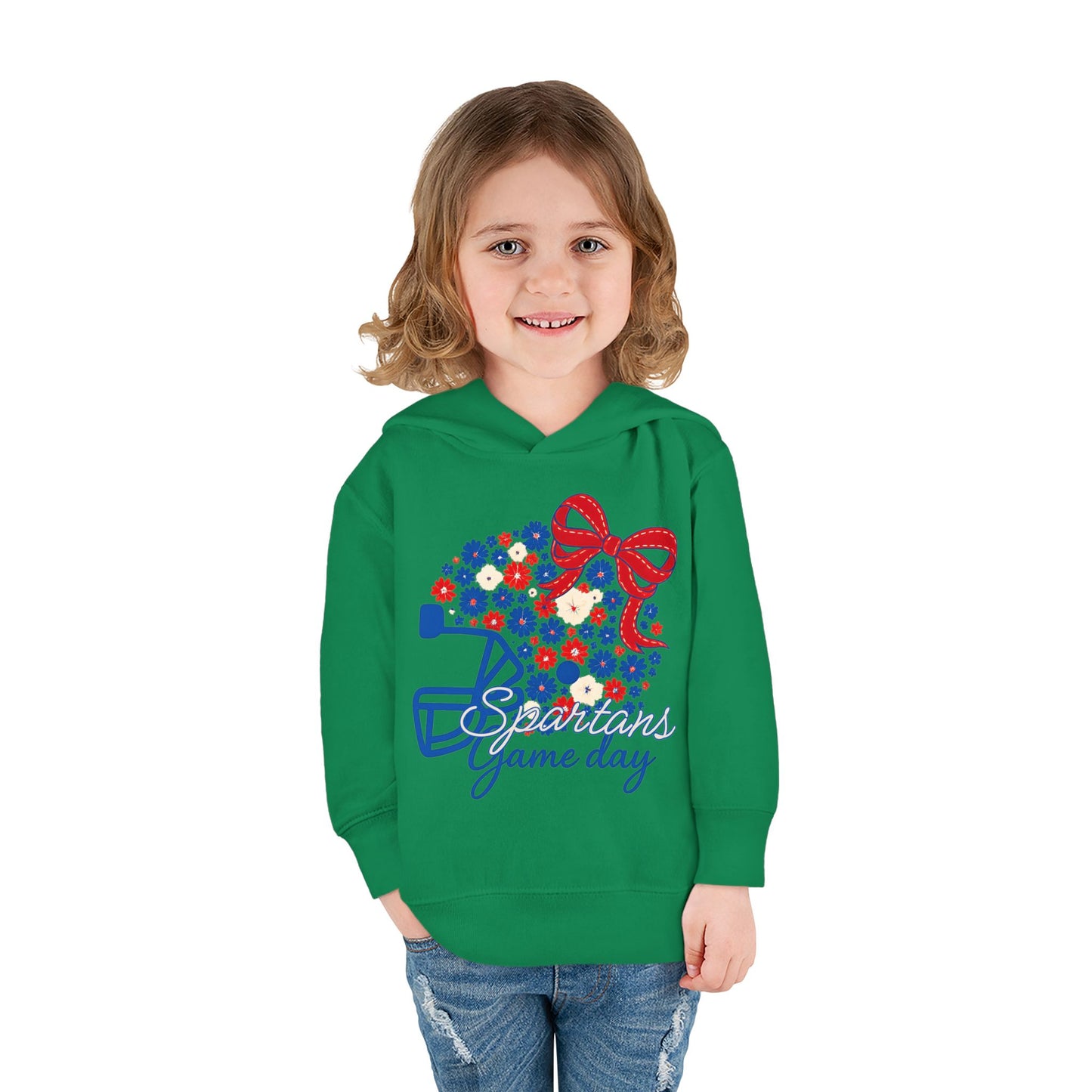 Bixby Spartans Floral Gameday Helmet Toddler Rabbit Skins Hoodie