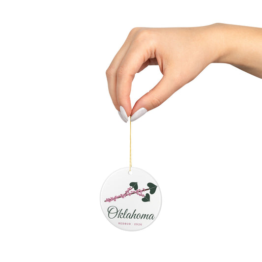 Redbud Oklahoma Porcelain Ornament