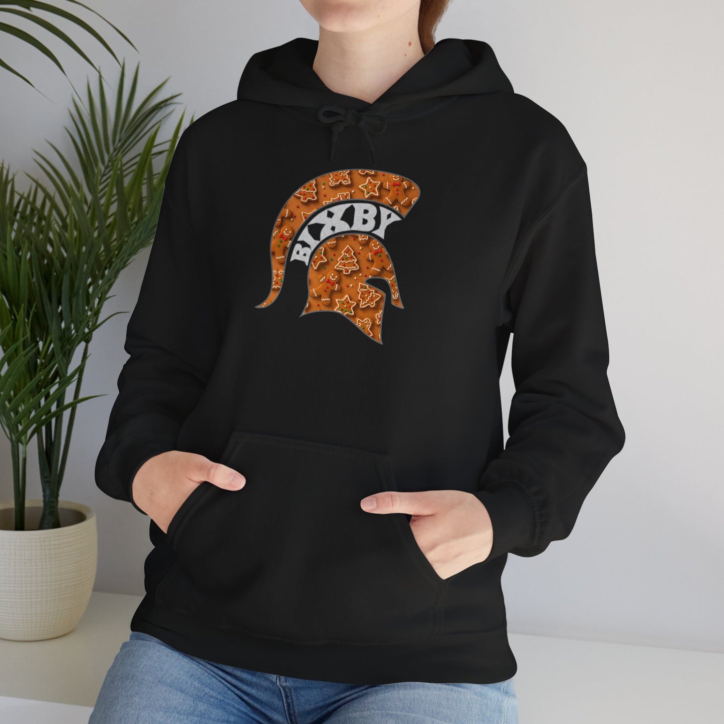 Bixby Spartan Gingerbread Gildan Hoodie