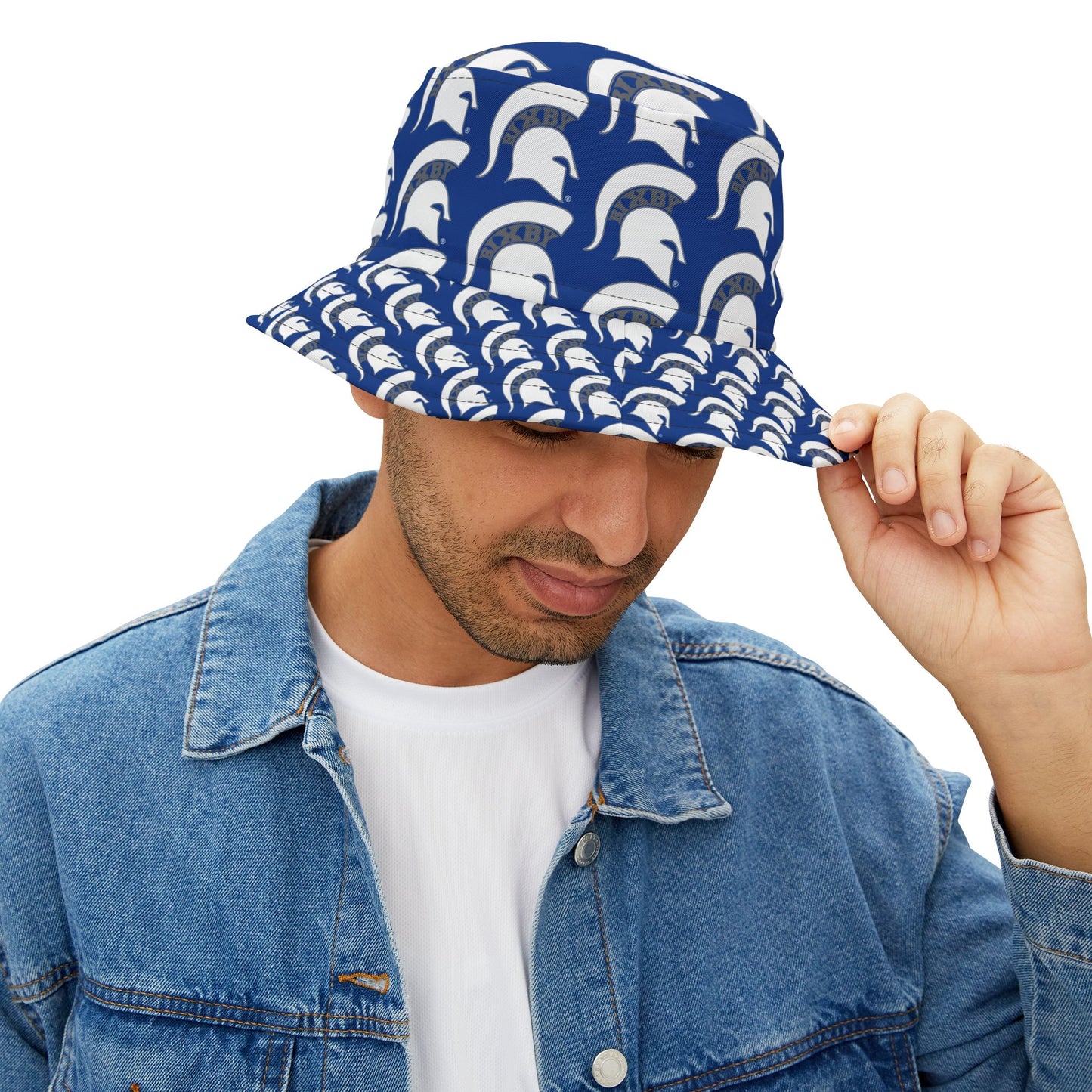 Spartan White Logo Bucket Hat