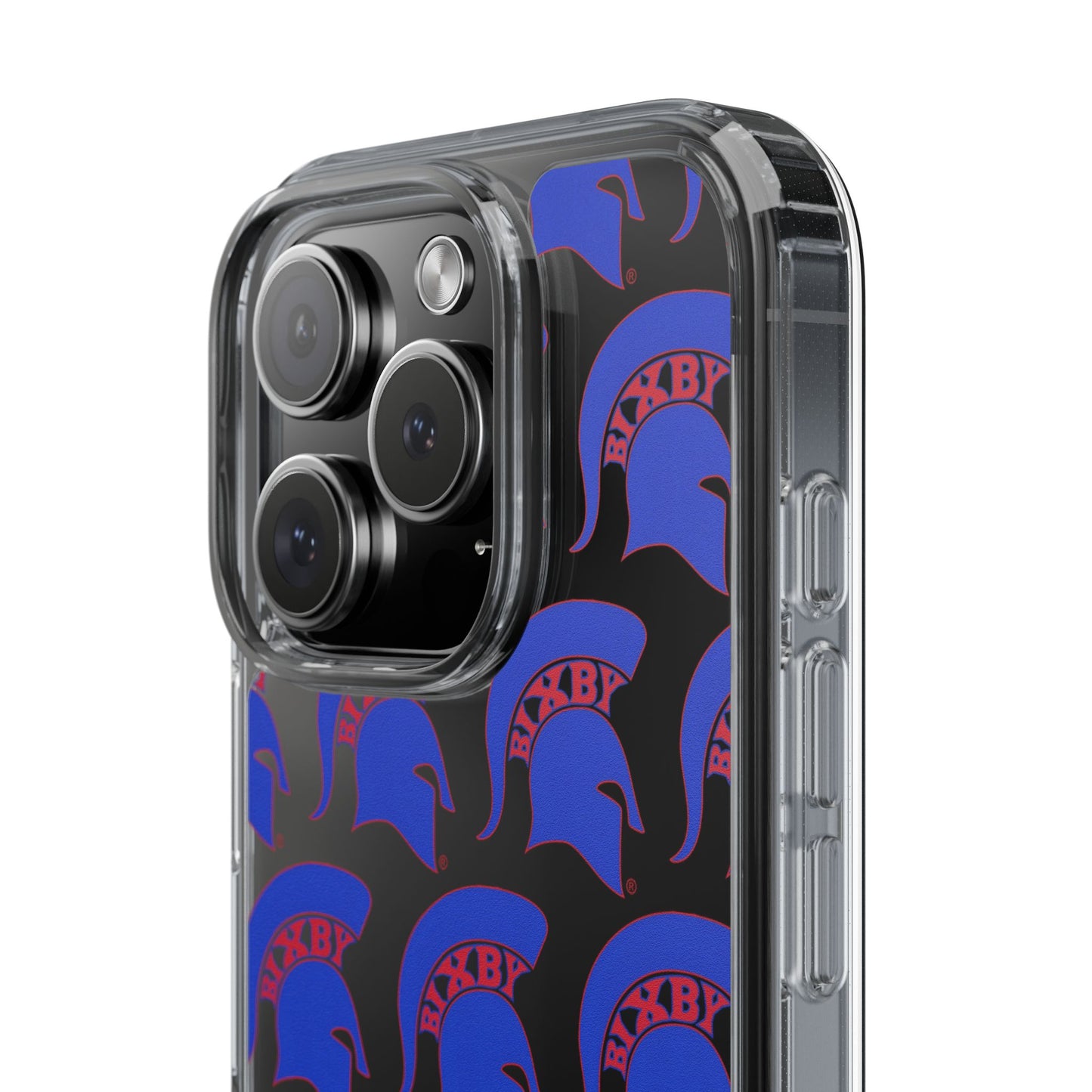 Spartan Blue Logo Clear Apple Phone Case