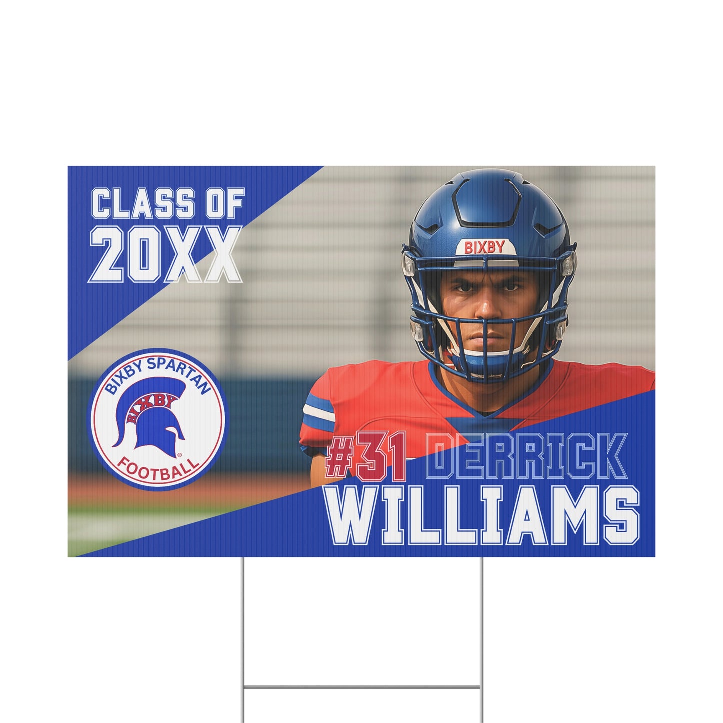 Bixby Spartan Football Yard Sign