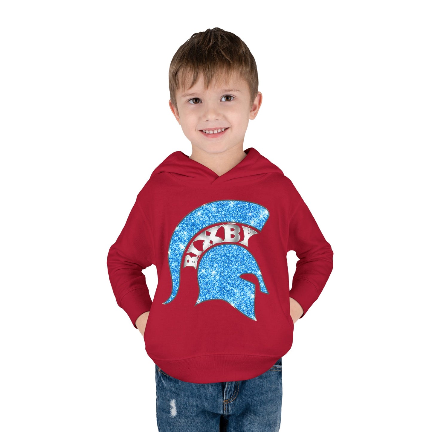 Bixby Spartans Blue Bling Toddler Rabbit Skins Sweatshirt