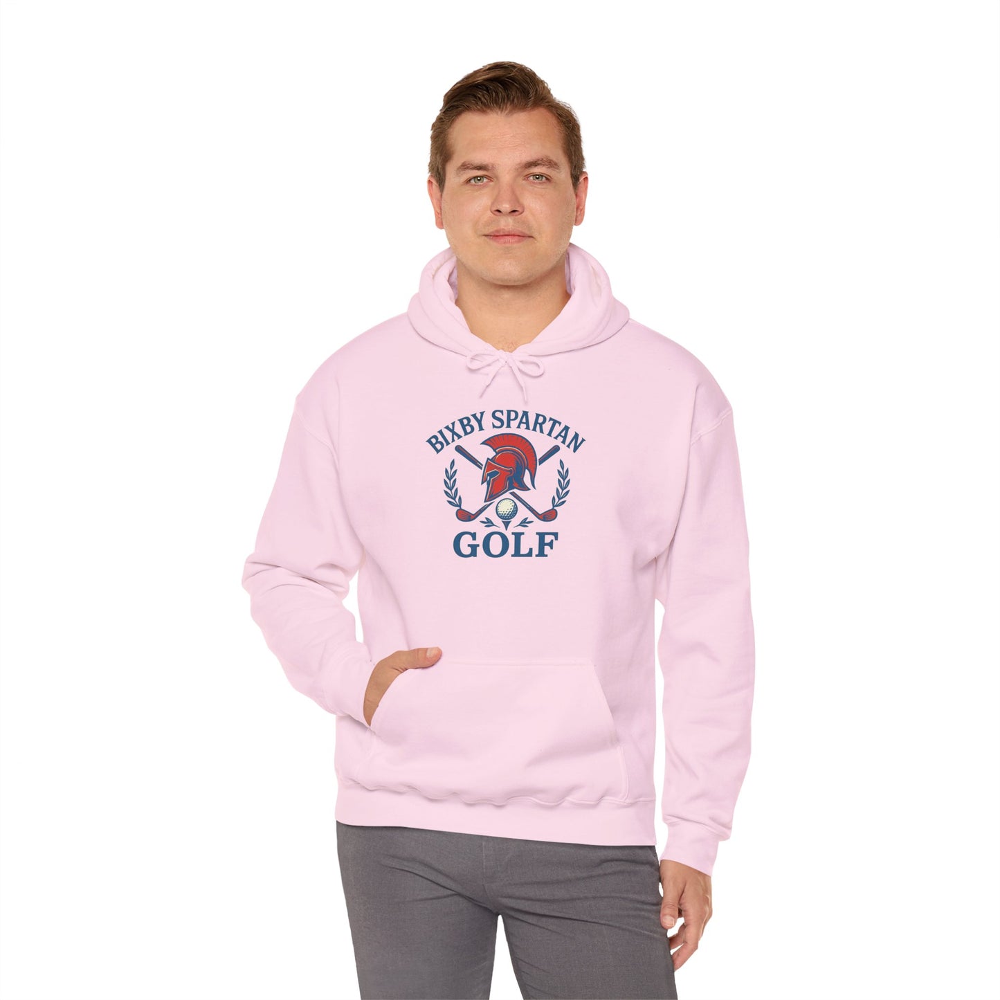 Bixby Spartan Golf Crest Gildan Hoodie