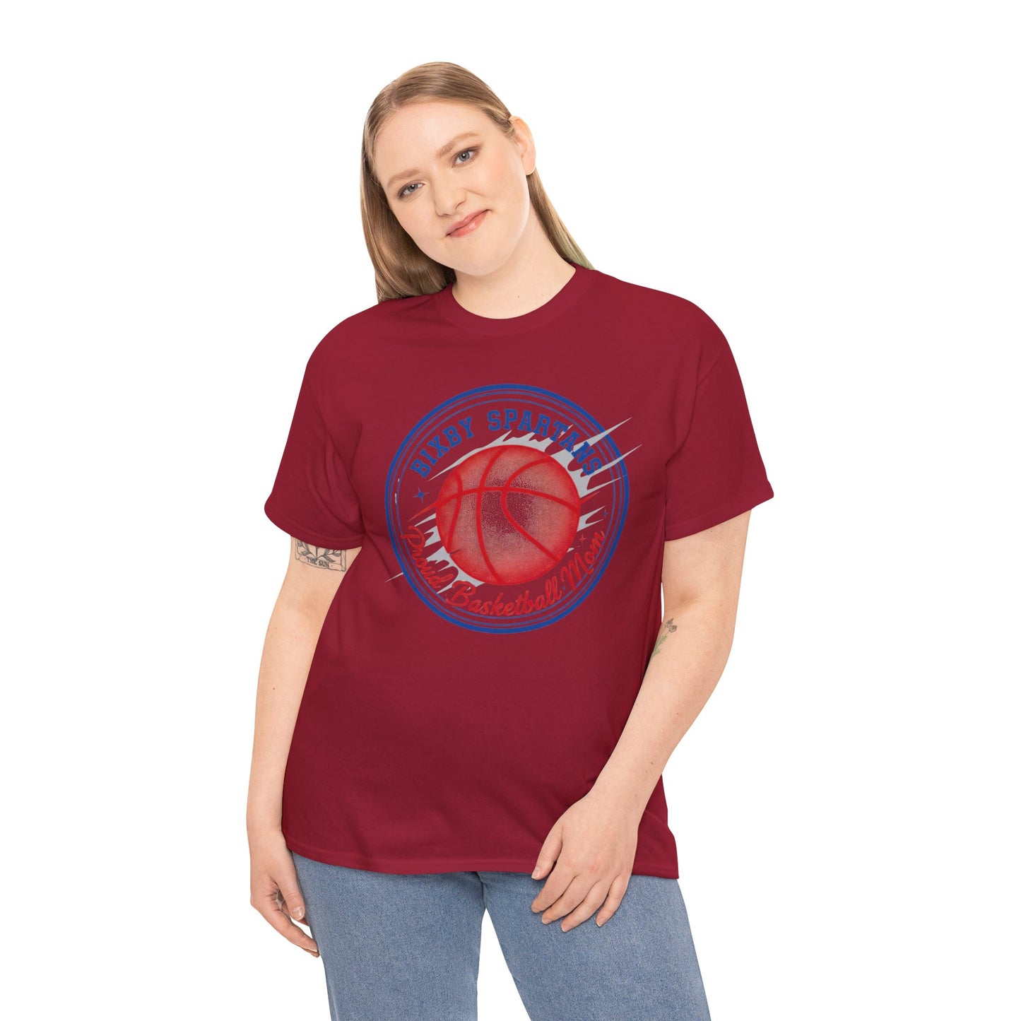 Bixby Spartans Basketball Mom Gildan Tee