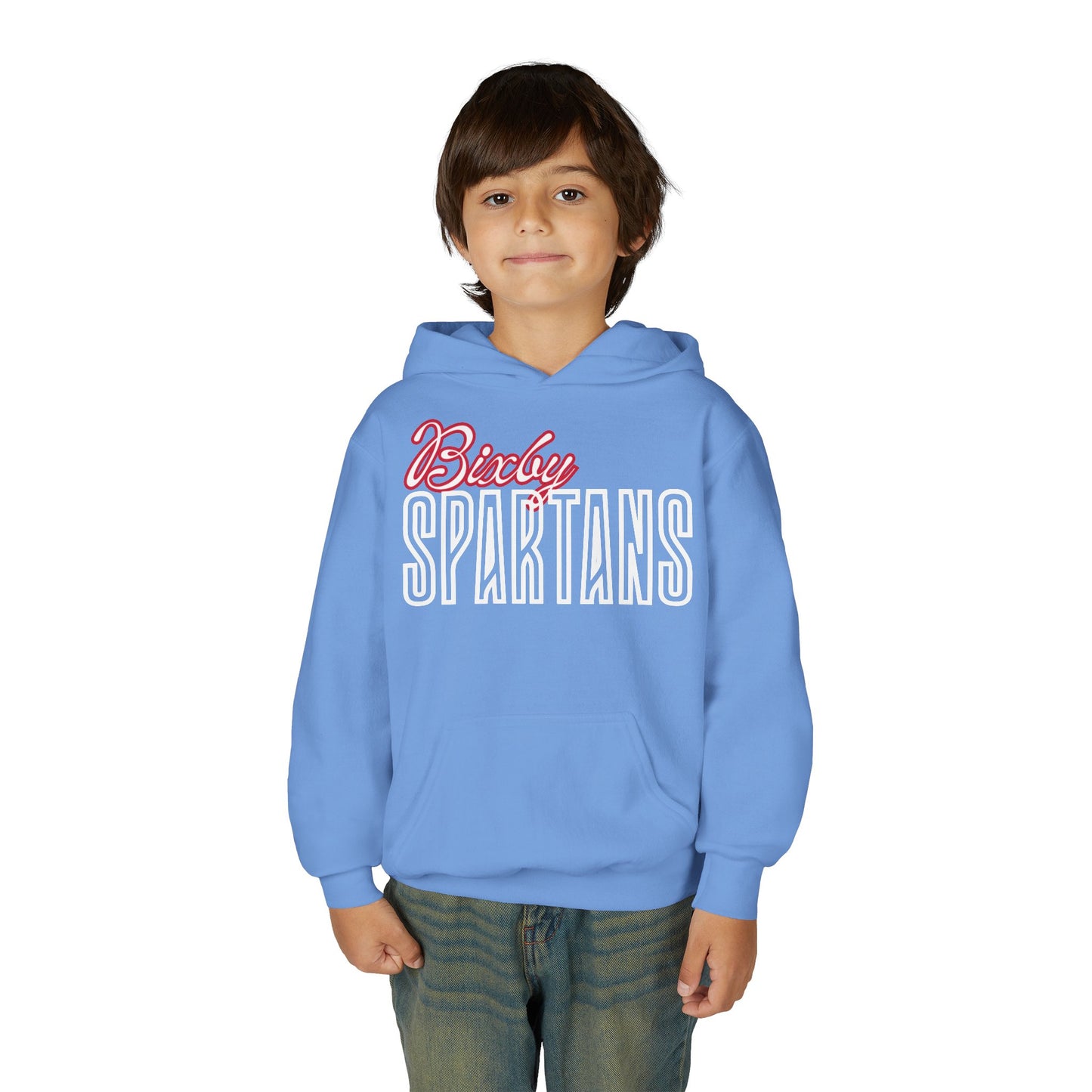 Bixby Spartans Cursive Gildan Hoodie
