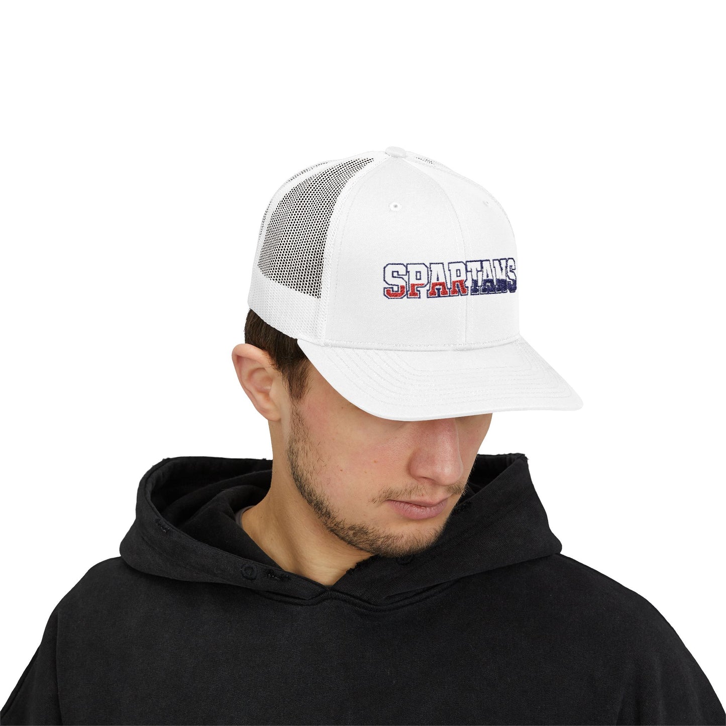 Spartans Gradient Color Embroidered Trucker Snapback