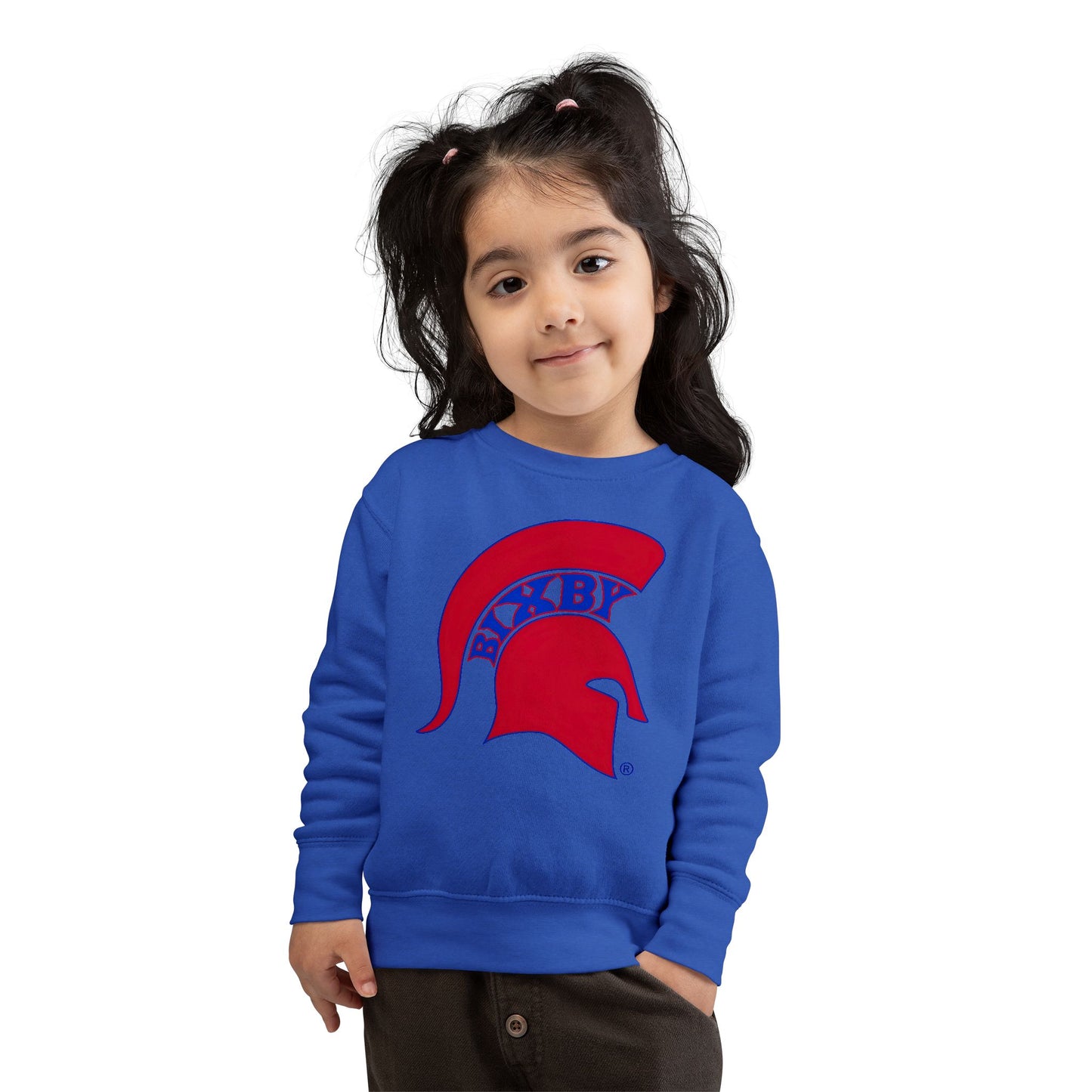 Bixby Spartan Red Logo Toddler Rabbit Skins Sweatshirt