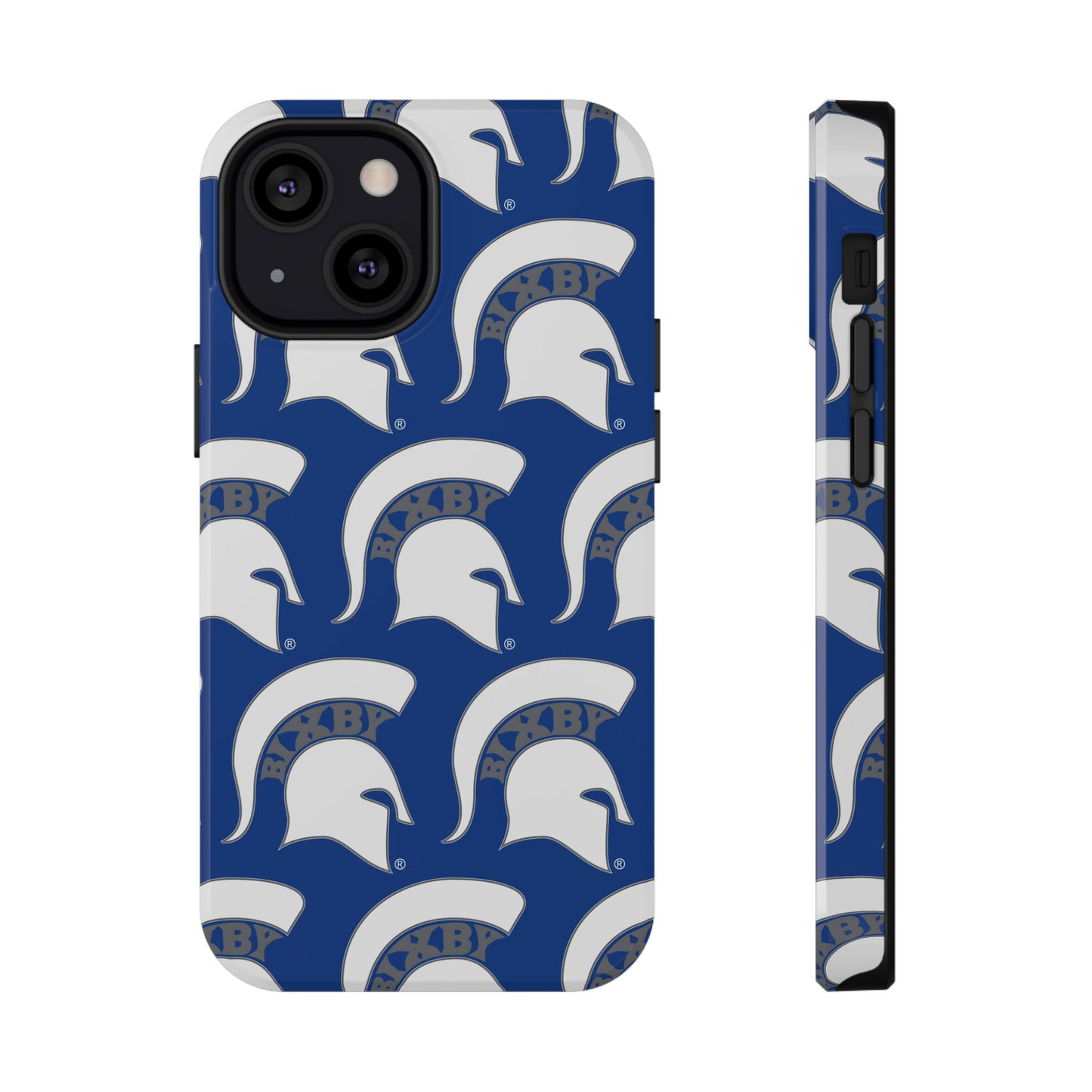 Bixby Spartan White Logo Impact Resistant iPhone Case