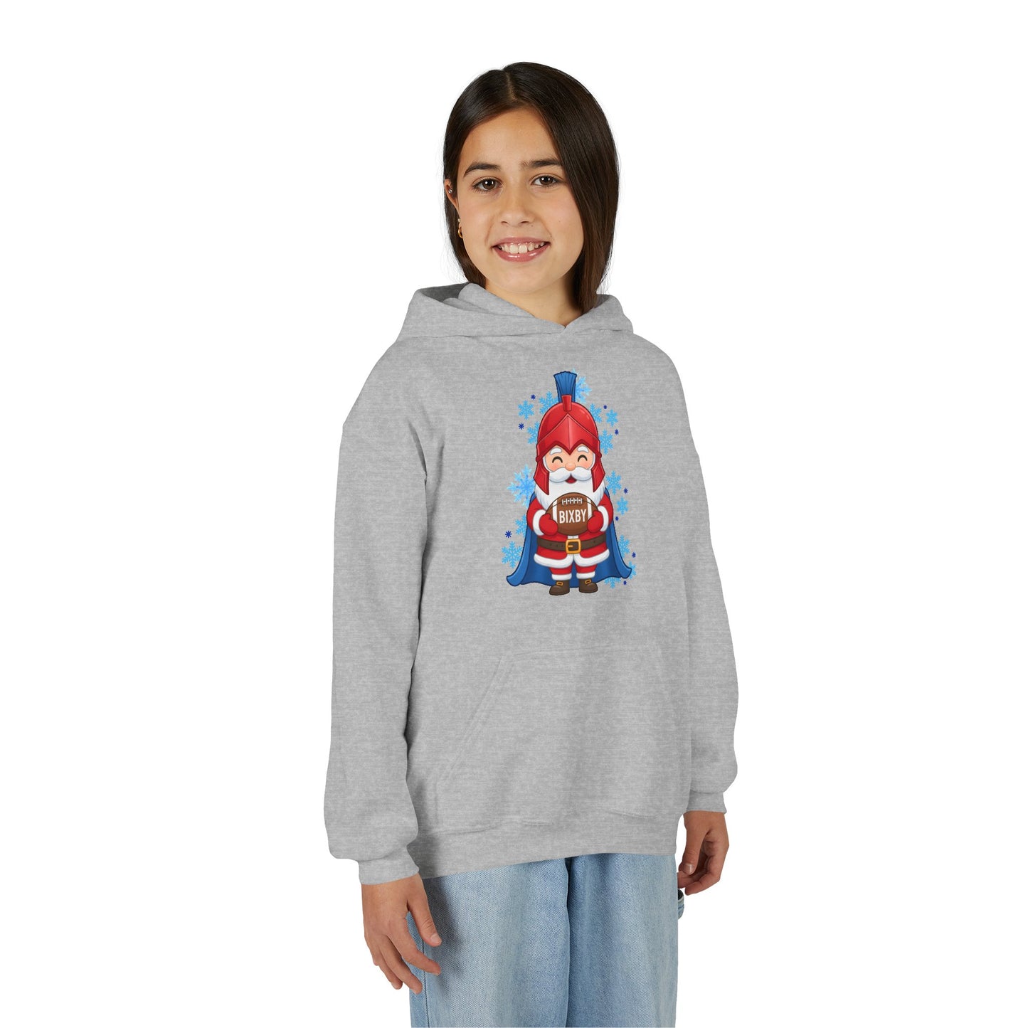 Spartan Football Santa Youth Gildan Hoodie