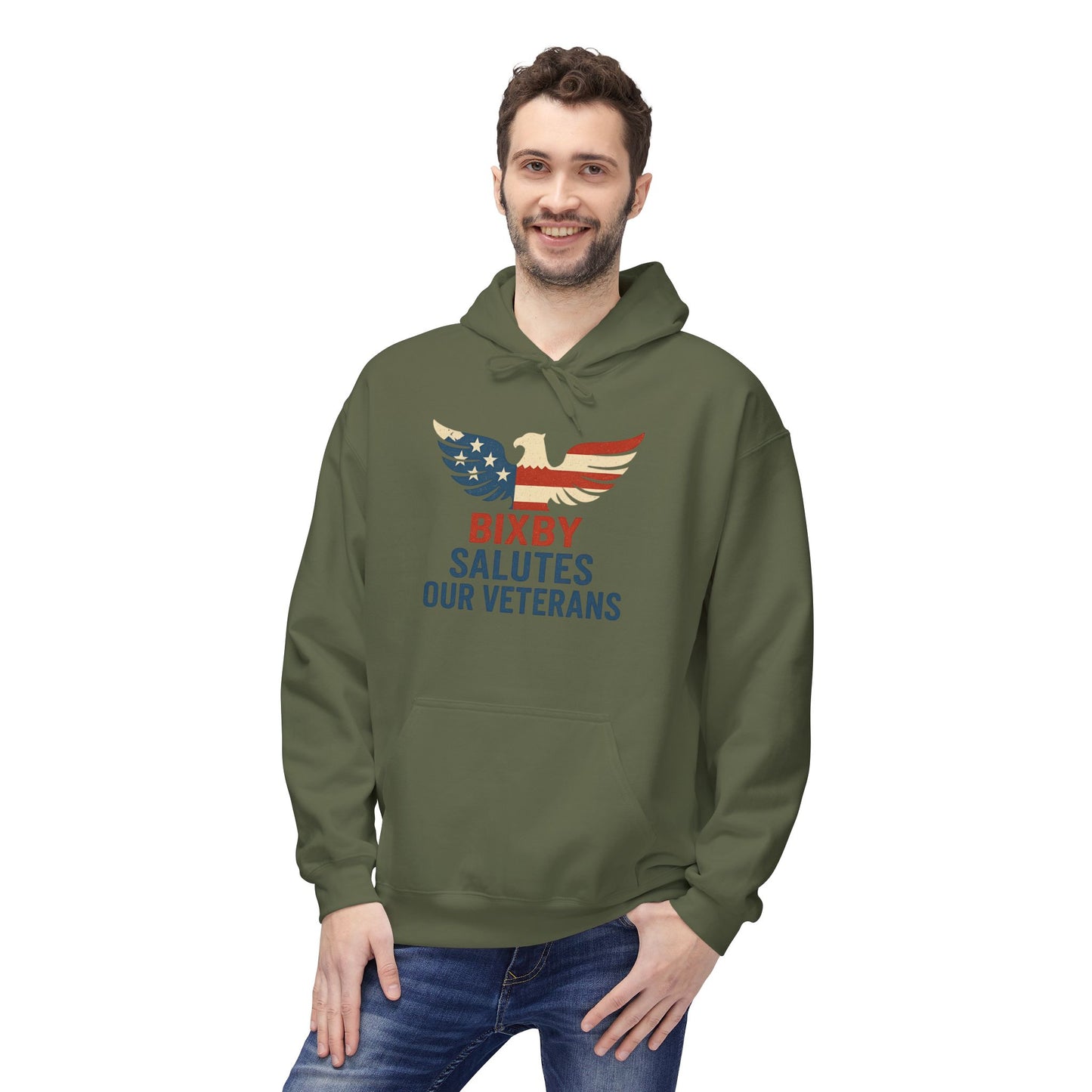 Bixby Salutes Our Veterans Gildan Hoodie