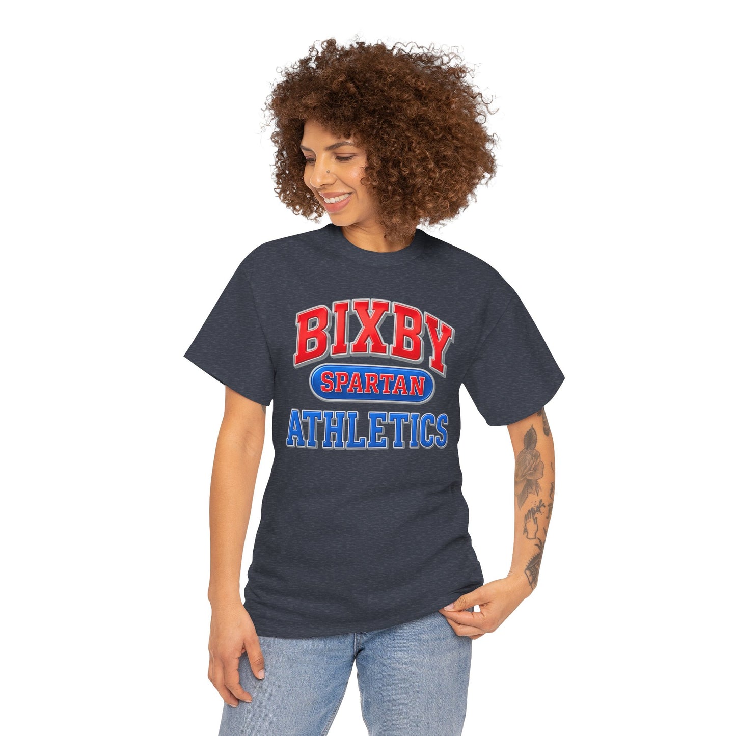 Bixby Spartan Athletics Metallic Gildan Tee