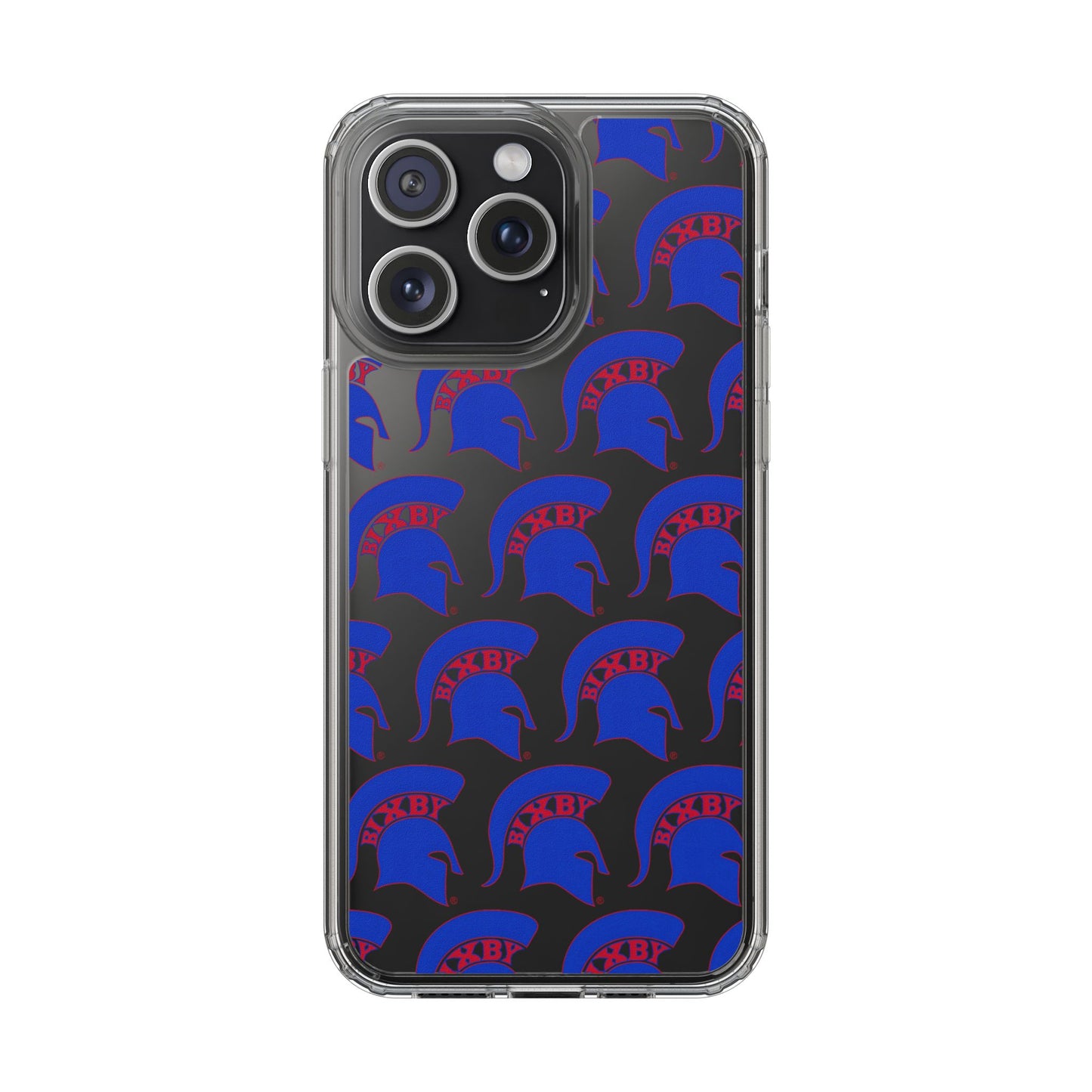 Spartan Blue Logo Clear Apple Phone Case