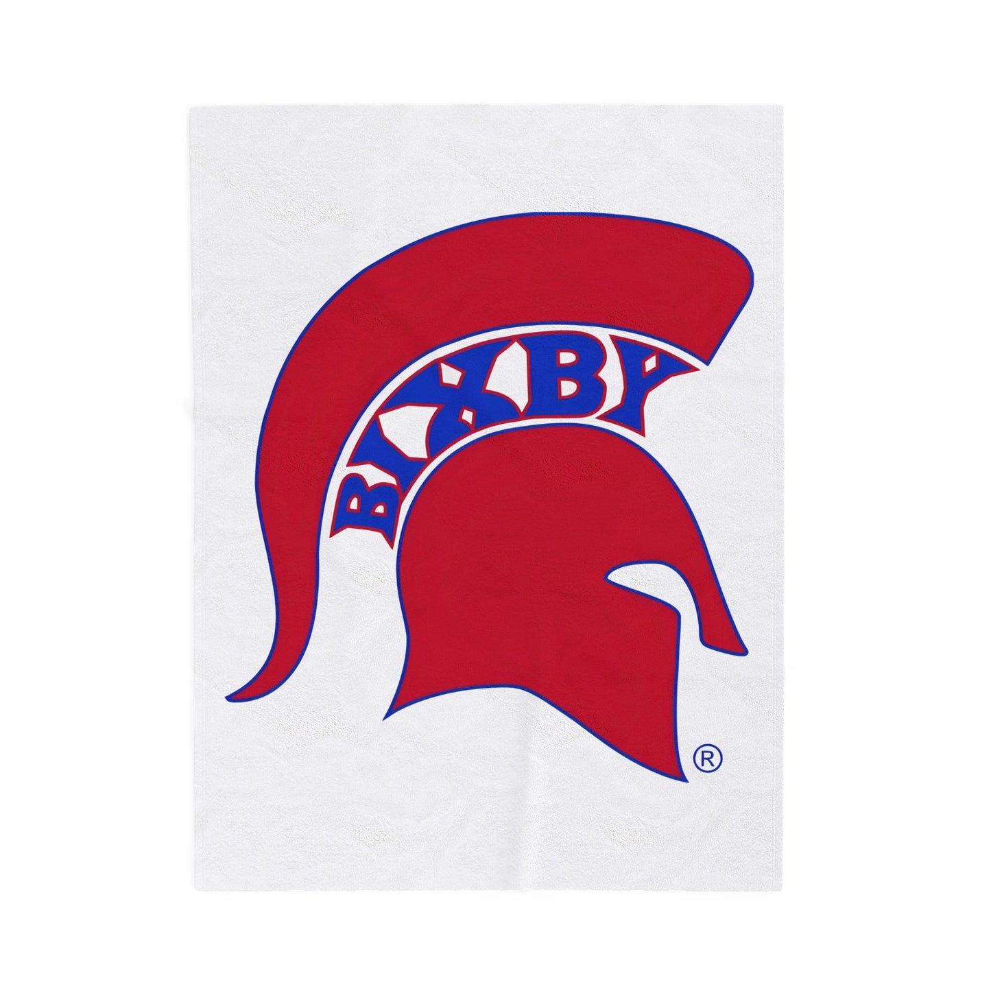 Spartan Red Logo Velveteen Plush Blanket