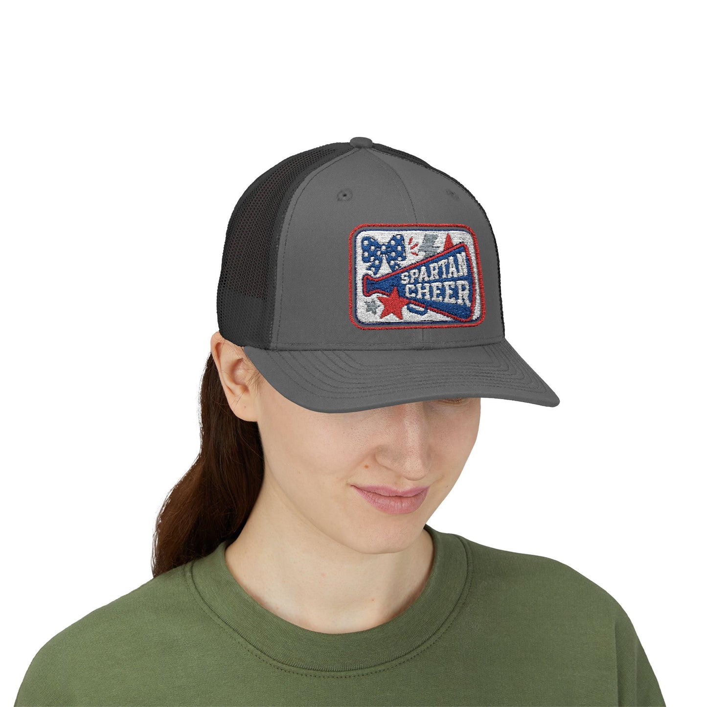 Spartan Cheer Embroidered Trucker Snapback