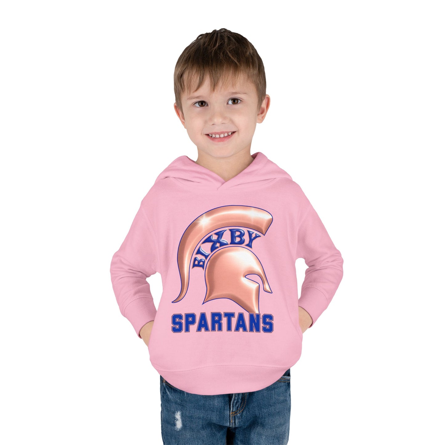 Bixby Spartans Metallic Rose Gold Toddler Rabbit Skins Hoodie