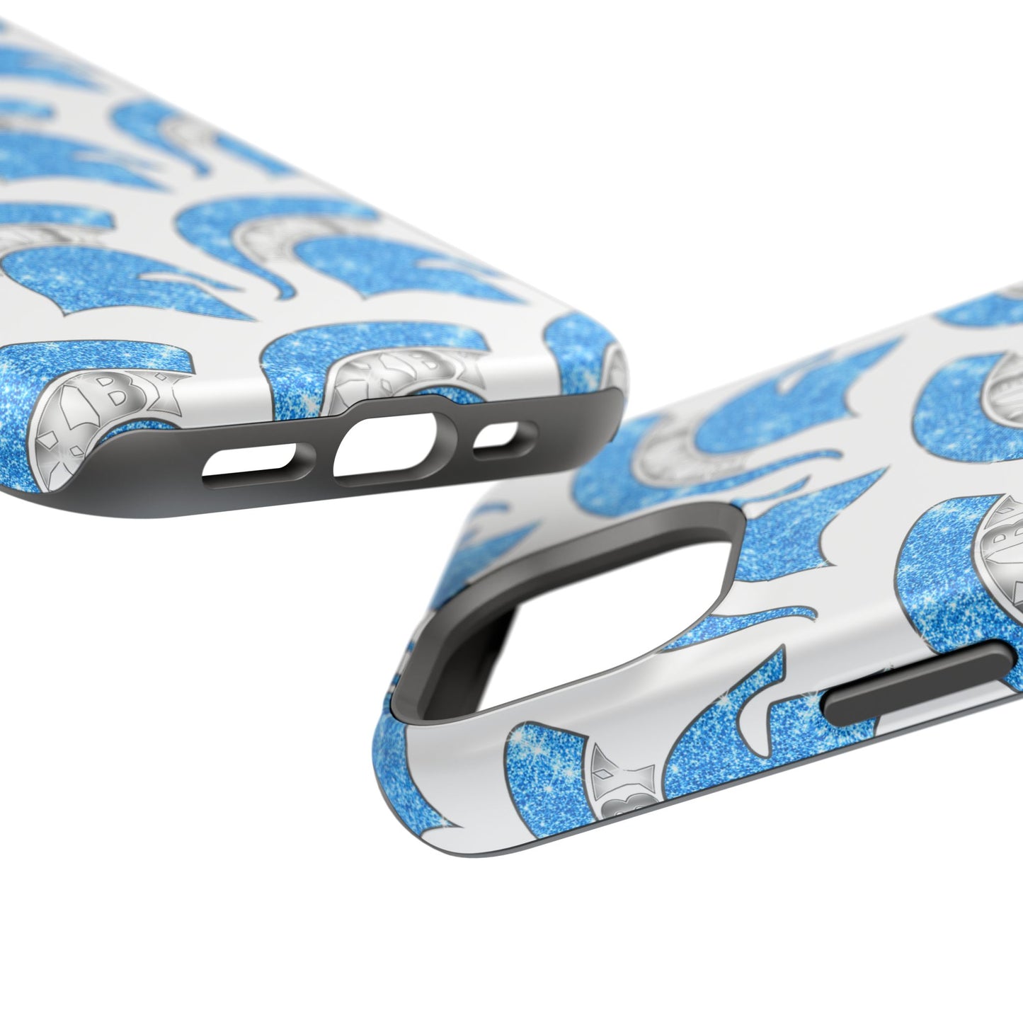 Bixby Spartan Blue Bling Logo Impact Resistant iPhone Case