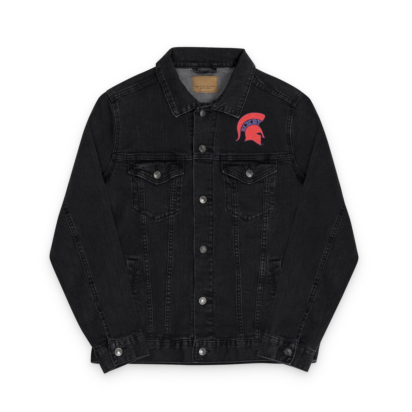 Spartan Red Logo Premium Class Denim Jacket
