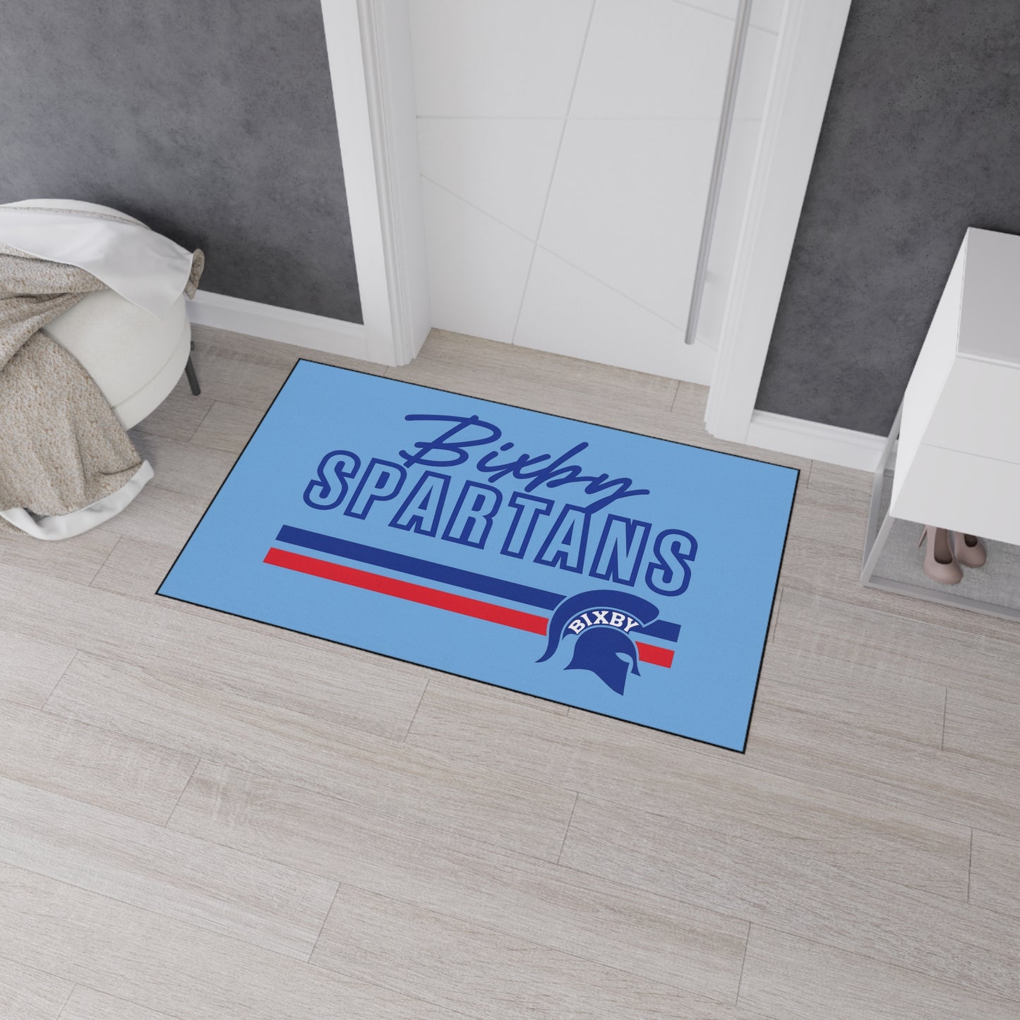 Bixby Spartans Heavy Duty Rubber Backed Floor Mat