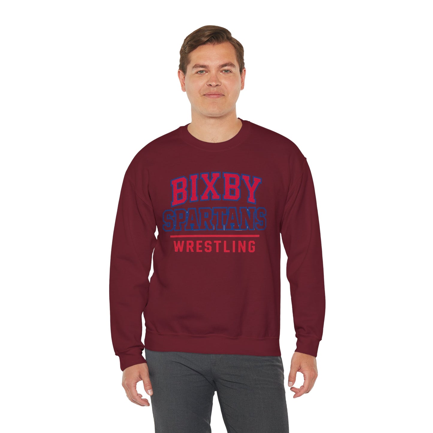 Bixby Spartan Wrestling Gildan Sweatshirt