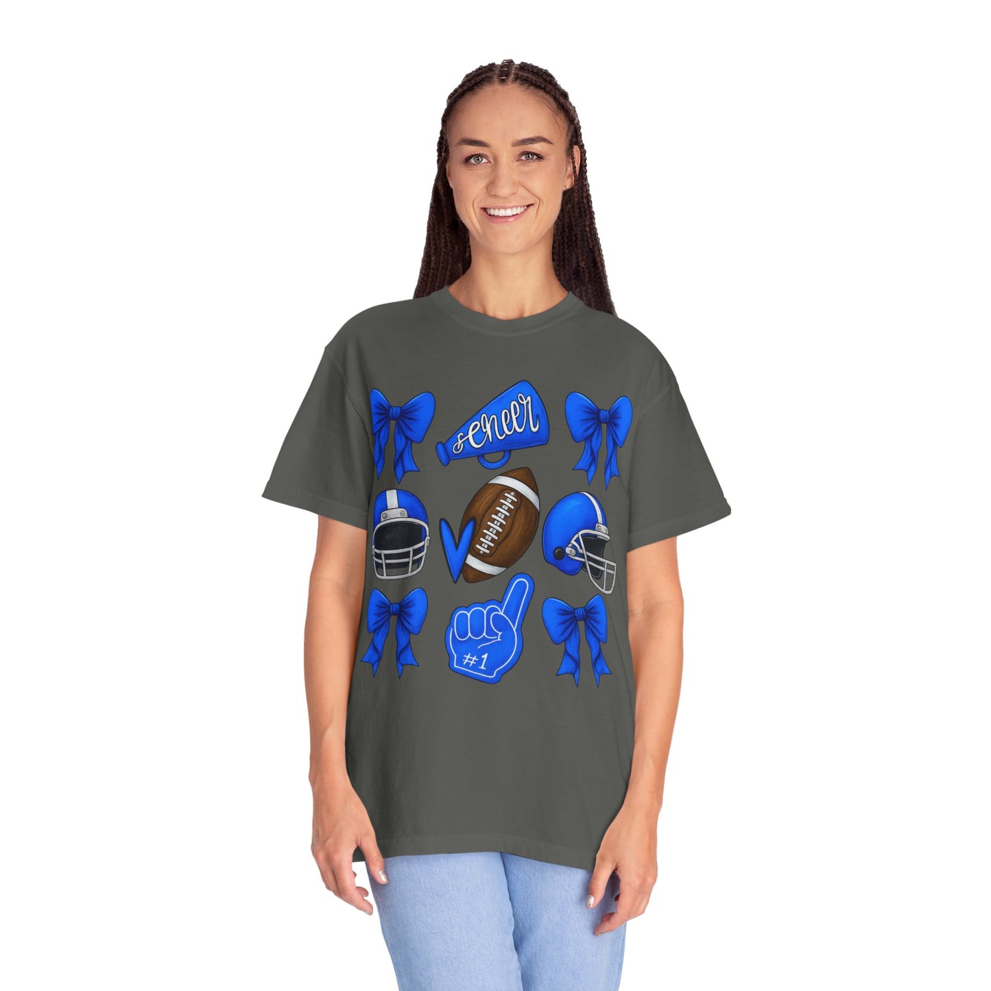 Cheer and Football Comfort Colors Tee