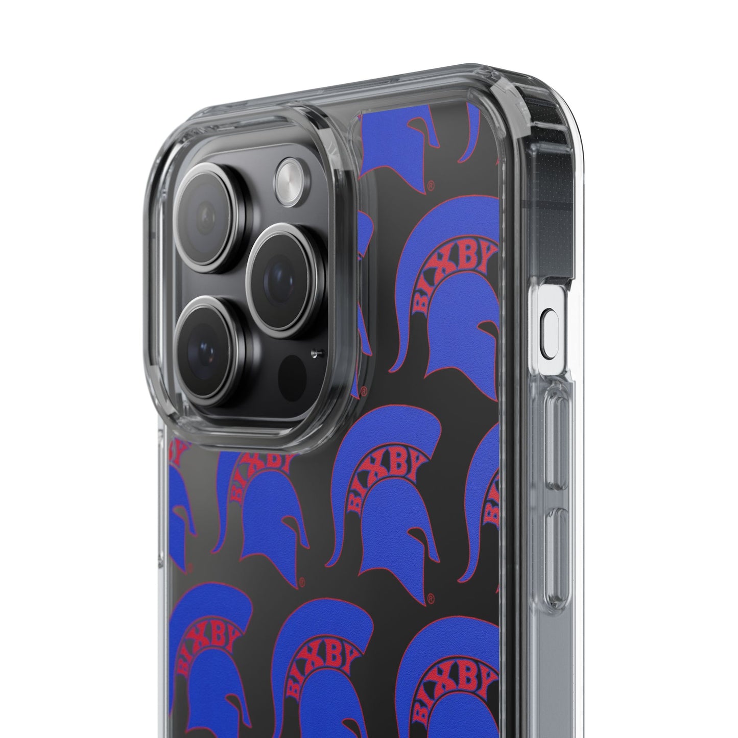 Spartan Blue Logo Clear Apple Phone Case