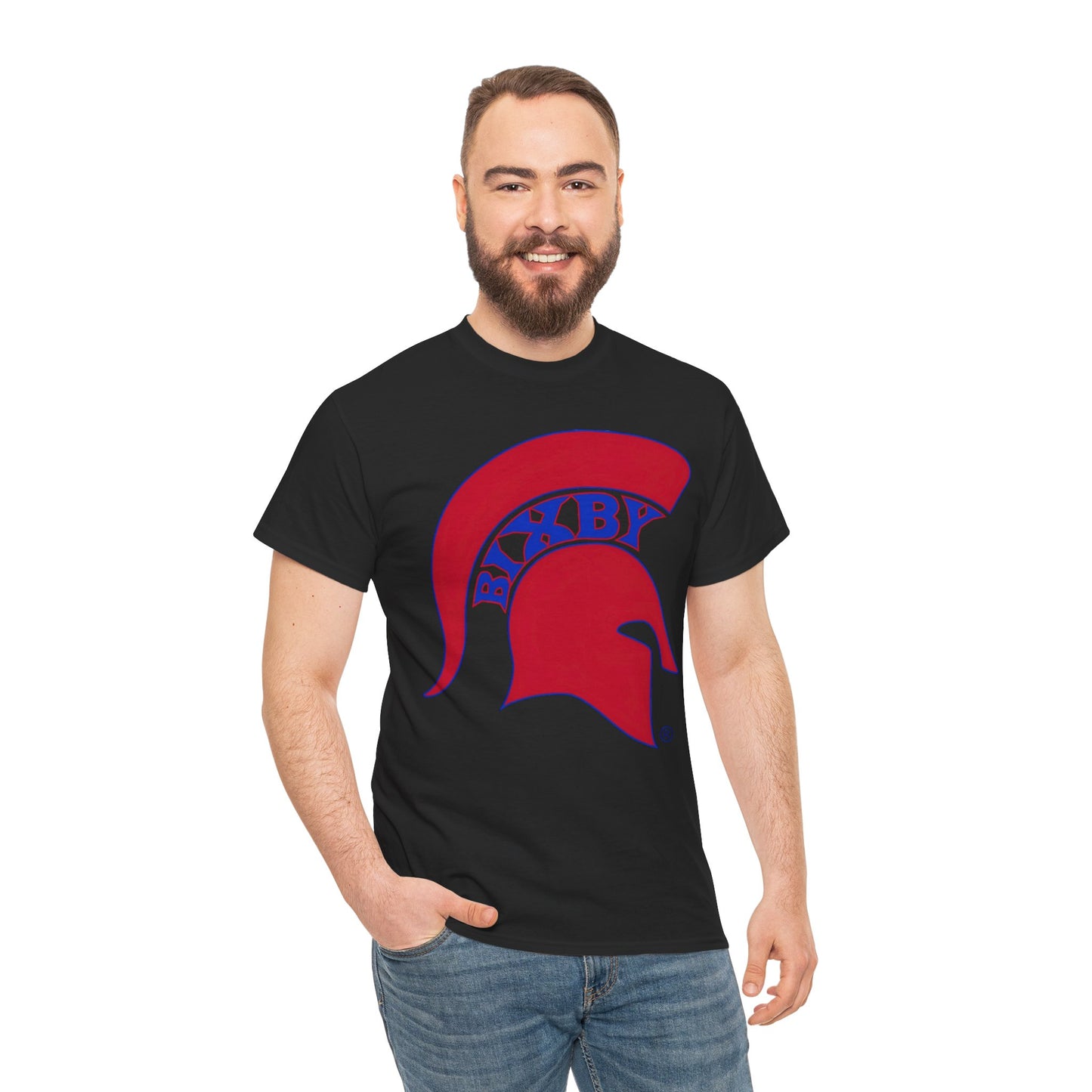 Spartan Red Logo Gildan Tee