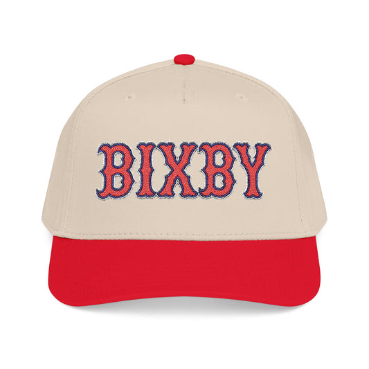 Bixby Ornate Script Lettering Embroidered Mid-Profile Cap