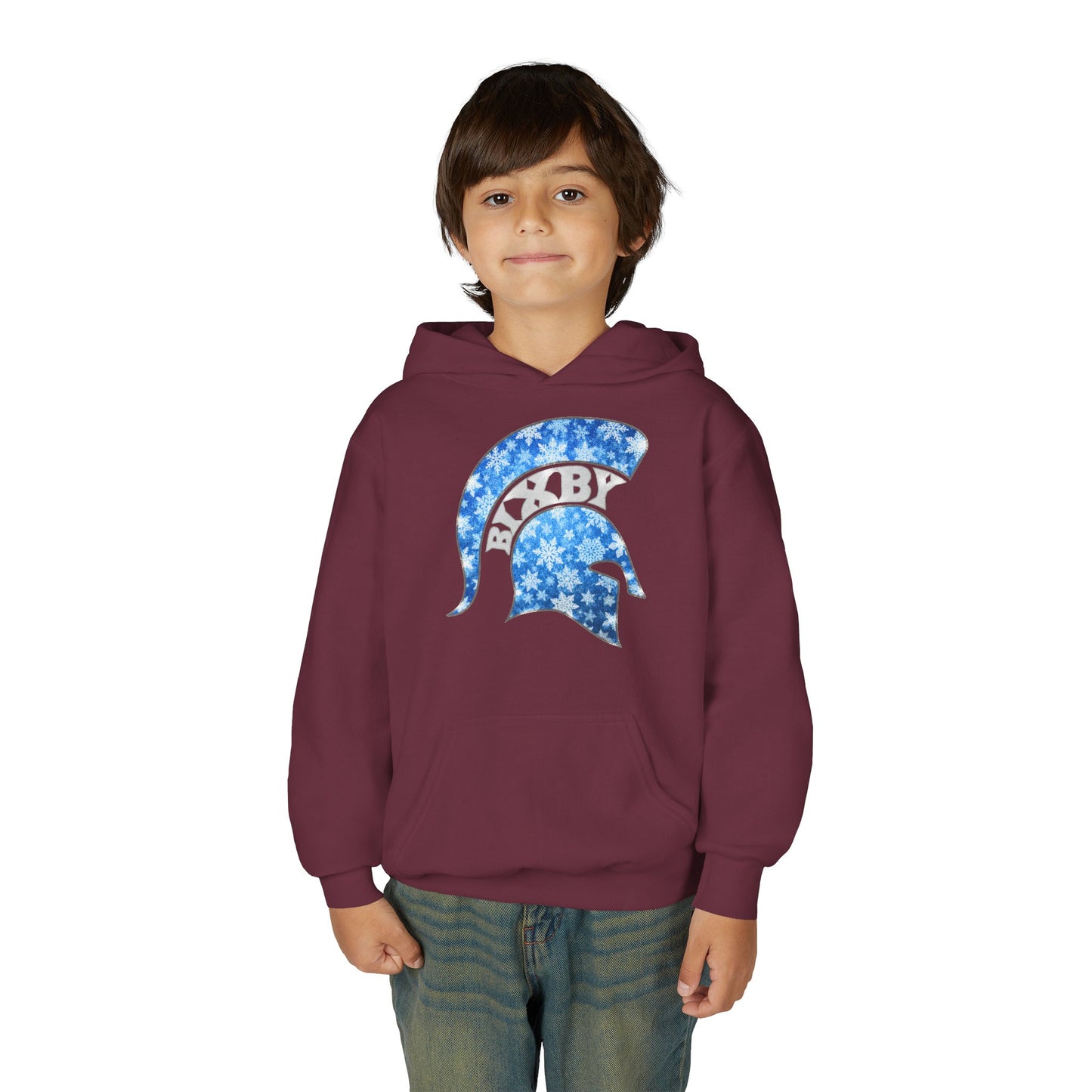 Bixby Spartan Winterfrost Youth Gildan Hoodie