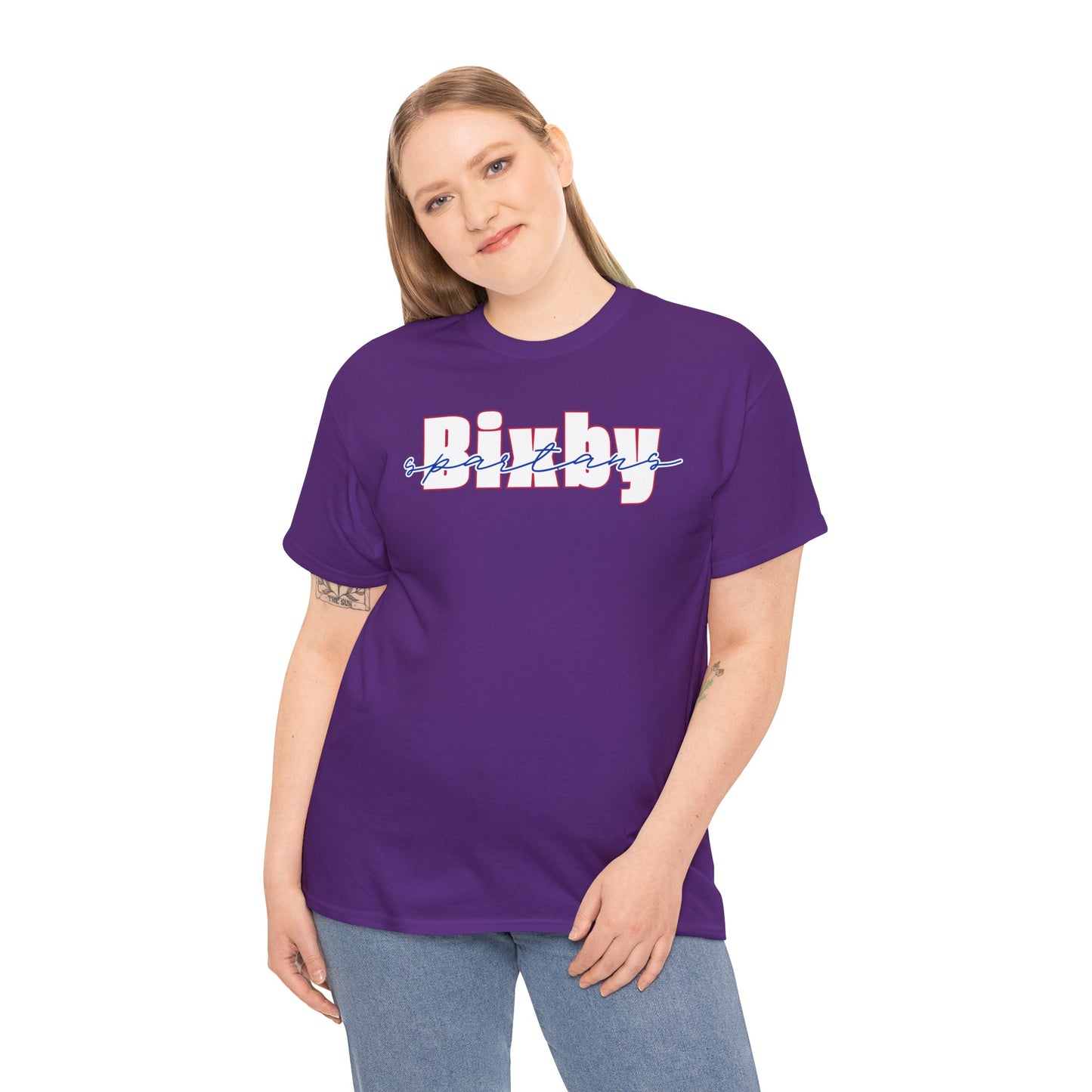 Bixby Spartans Cursive Gildan Tee