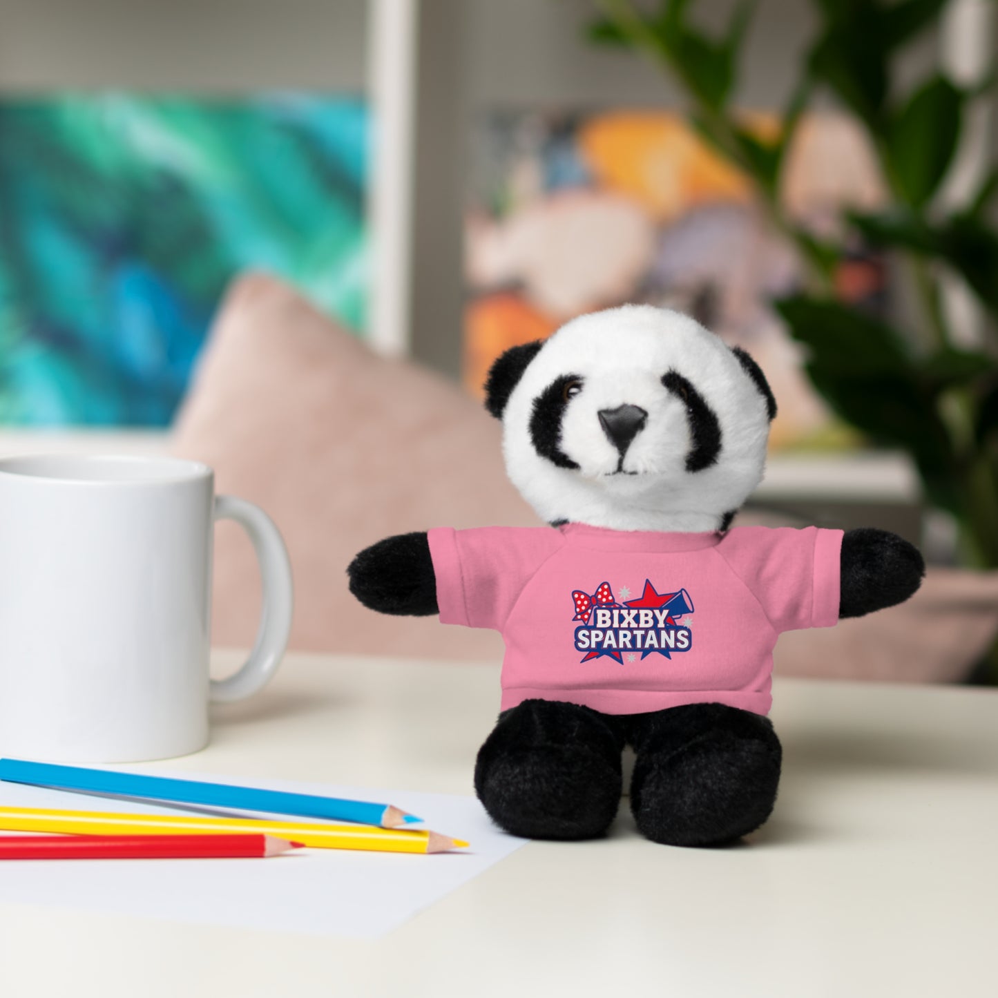 Spartan Cheer Stuffed Animal Logo