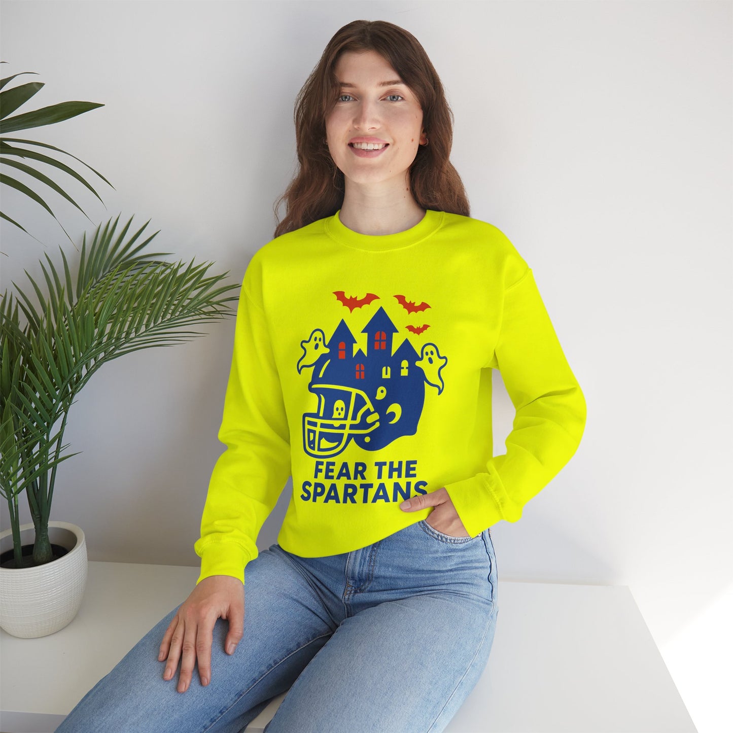 Fear The Spartans Gildan Sweatshirt