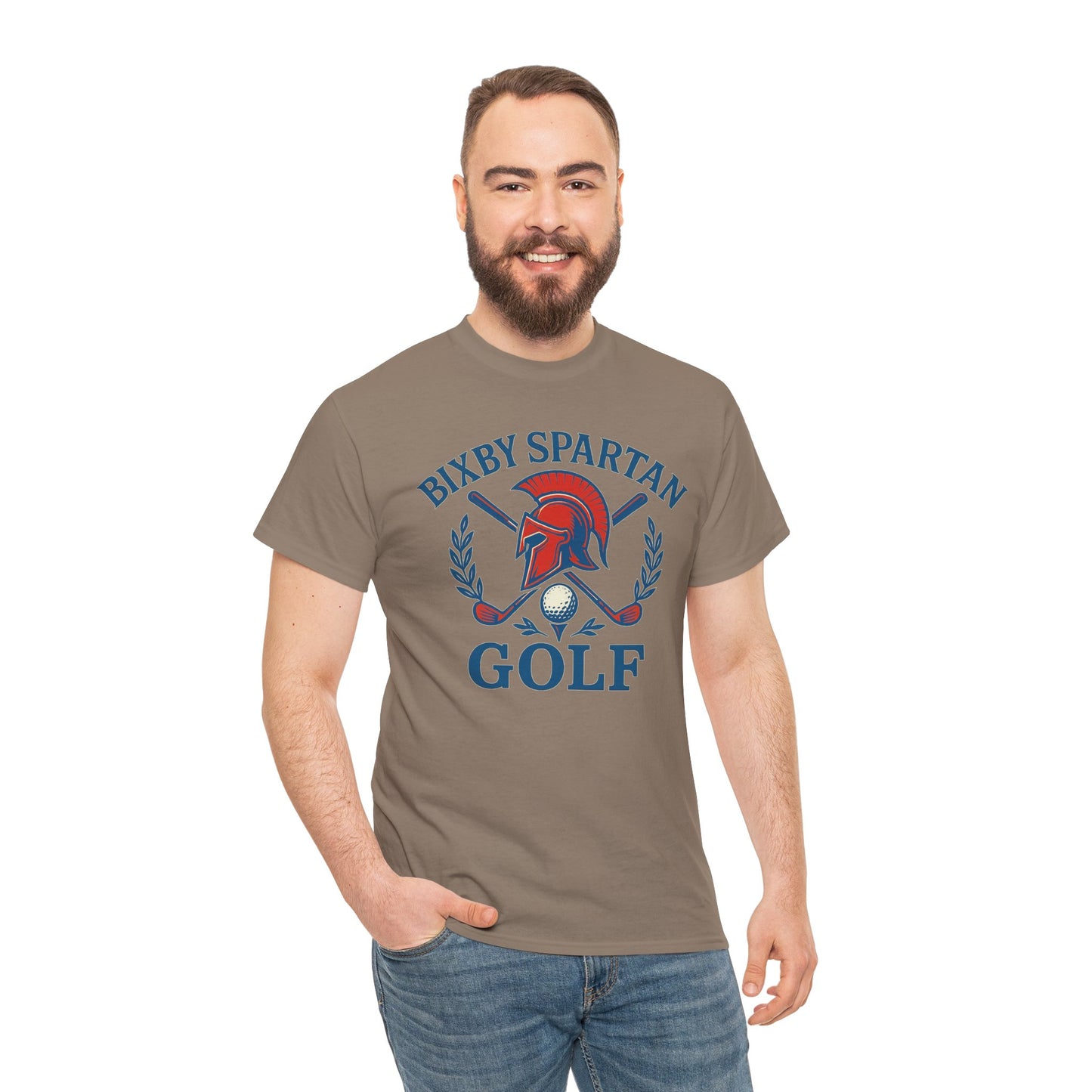 Bixby Spartans Golf Crest Gildan Tee