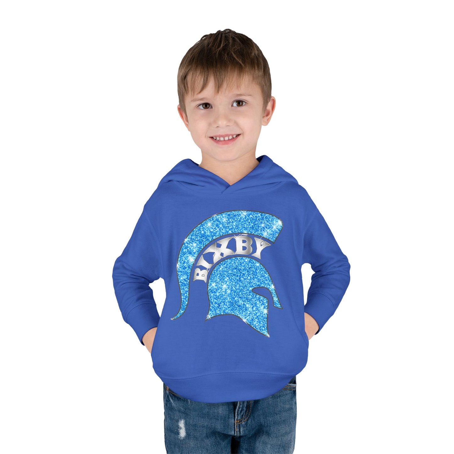 Bixby Spartans Blue Bling Toddler Rabbit Skins Sweatshirt