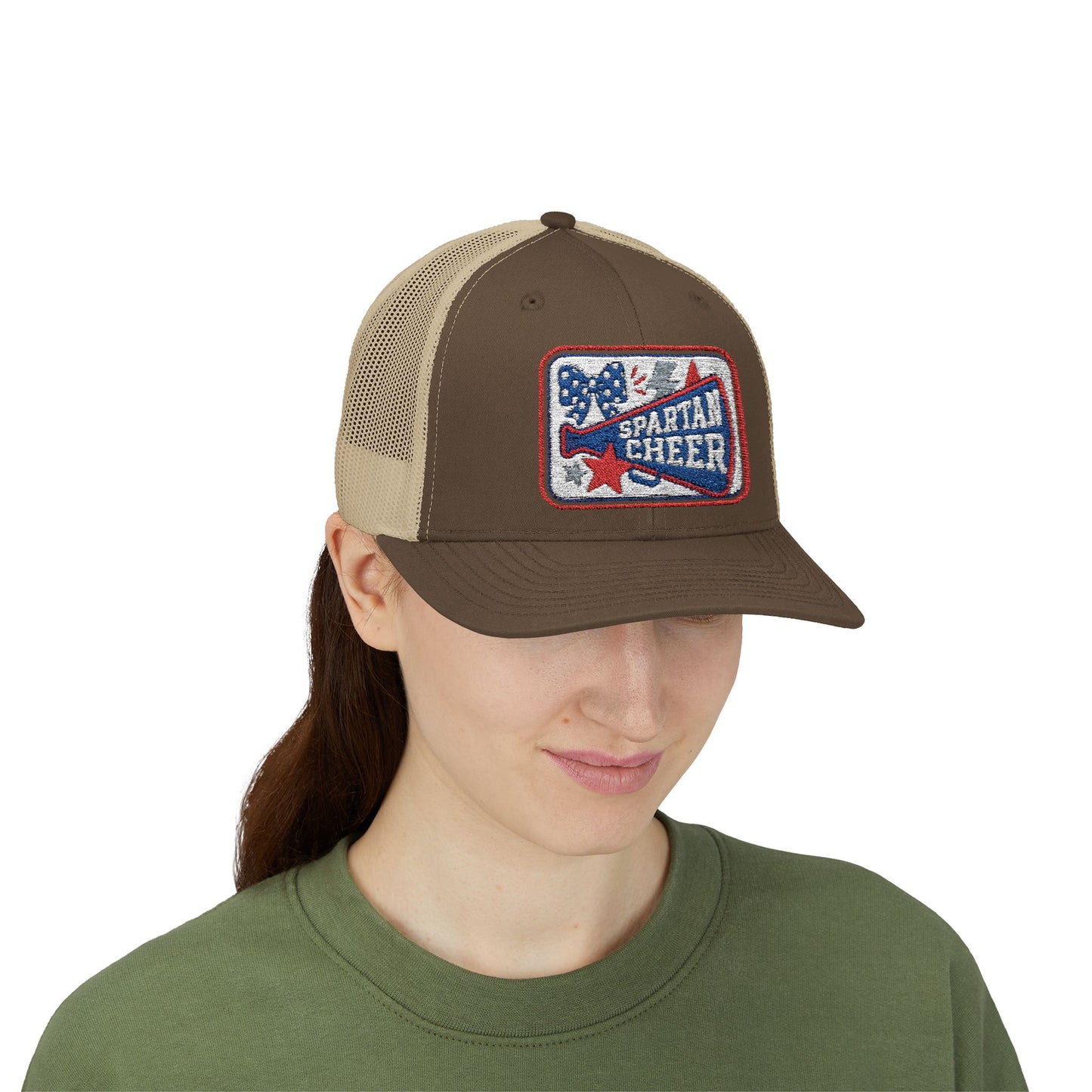 Spartan Cheer Embroidered Trucker Snapback