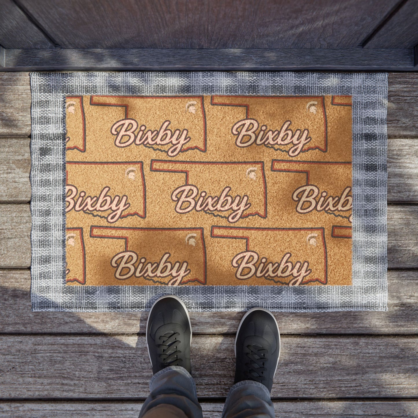 Bixby OK Spartan Logo Doormat