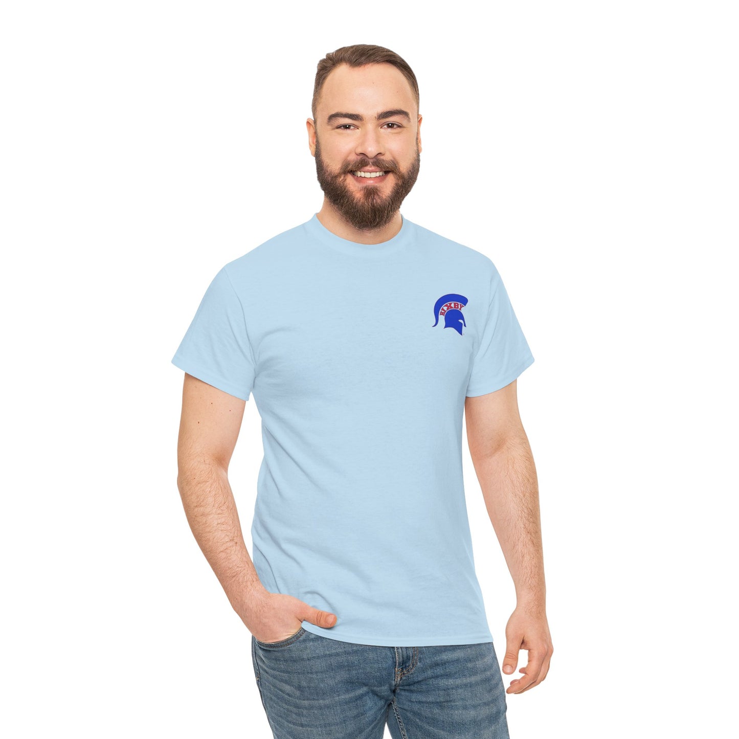 Spartan Blue Logo Gildan Tee