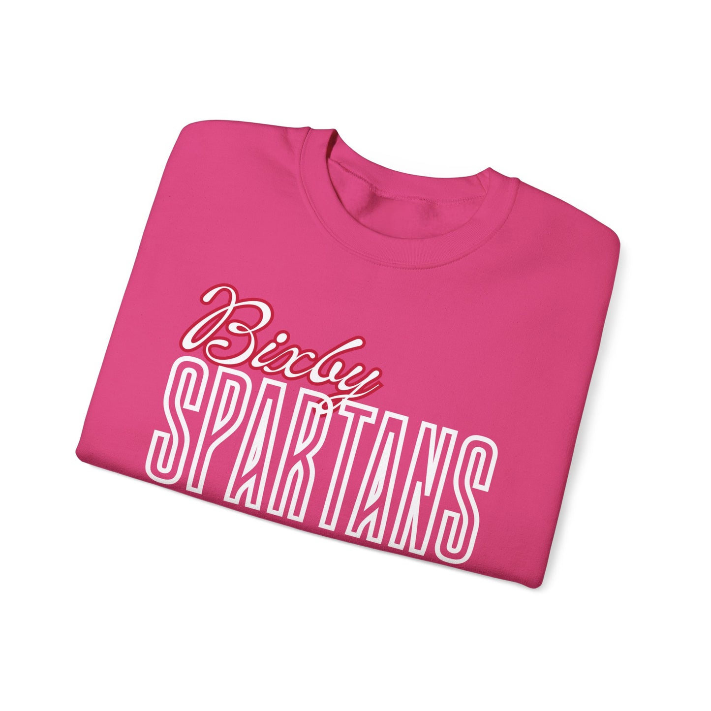 Bixby Spartans Cursive Gildan Sweatshirt