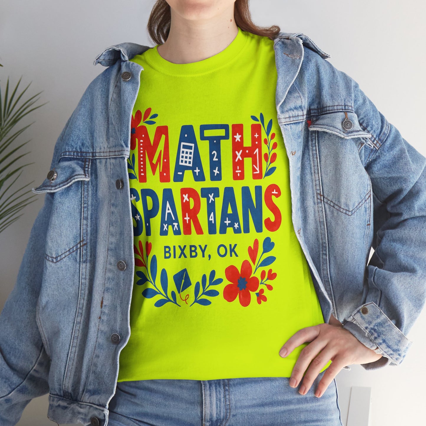 Floral Math Spartan Gildan Tee