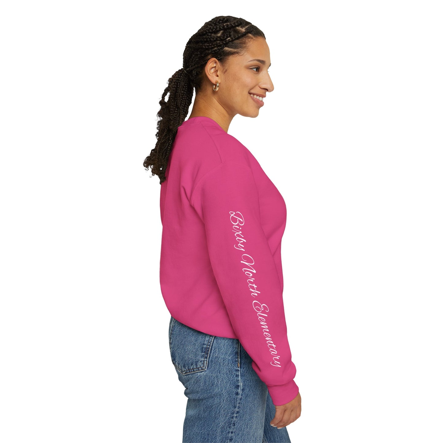 Spartan Santa Gildan Sweatshirt With Customized Sleeve Print